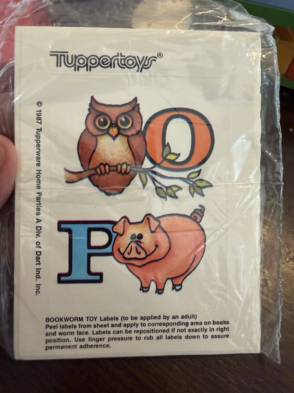 Vintage 1987 Tuppertoys Book Worm Alphabet Learning Toy Complete Sealed Inserts