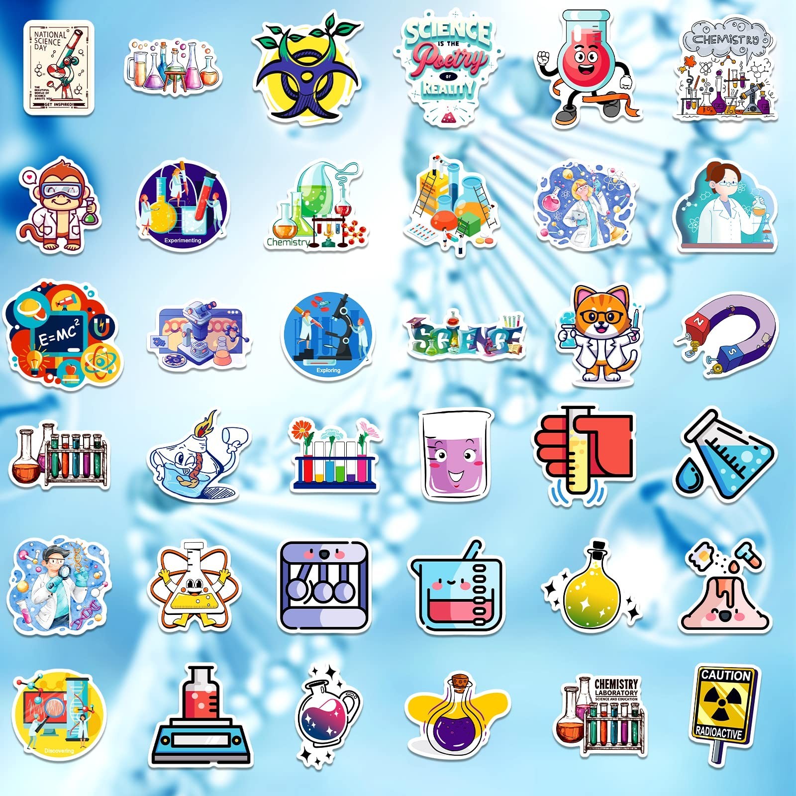 300 PCS Science Stickers, Teacher Stickers for Kids, Physics Math Experiment …