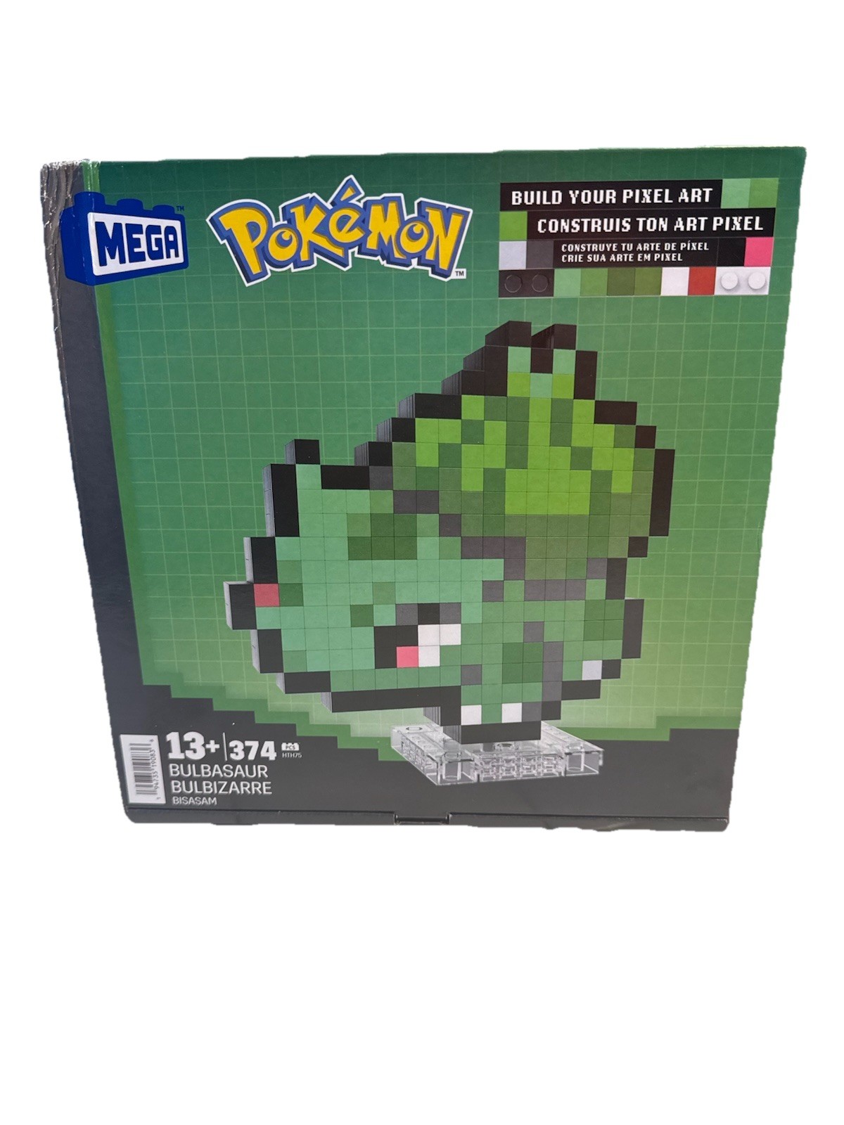 Pokemon Bulbasaur Mega Blocks Pixel Art Building Kit & Display Toy NEW