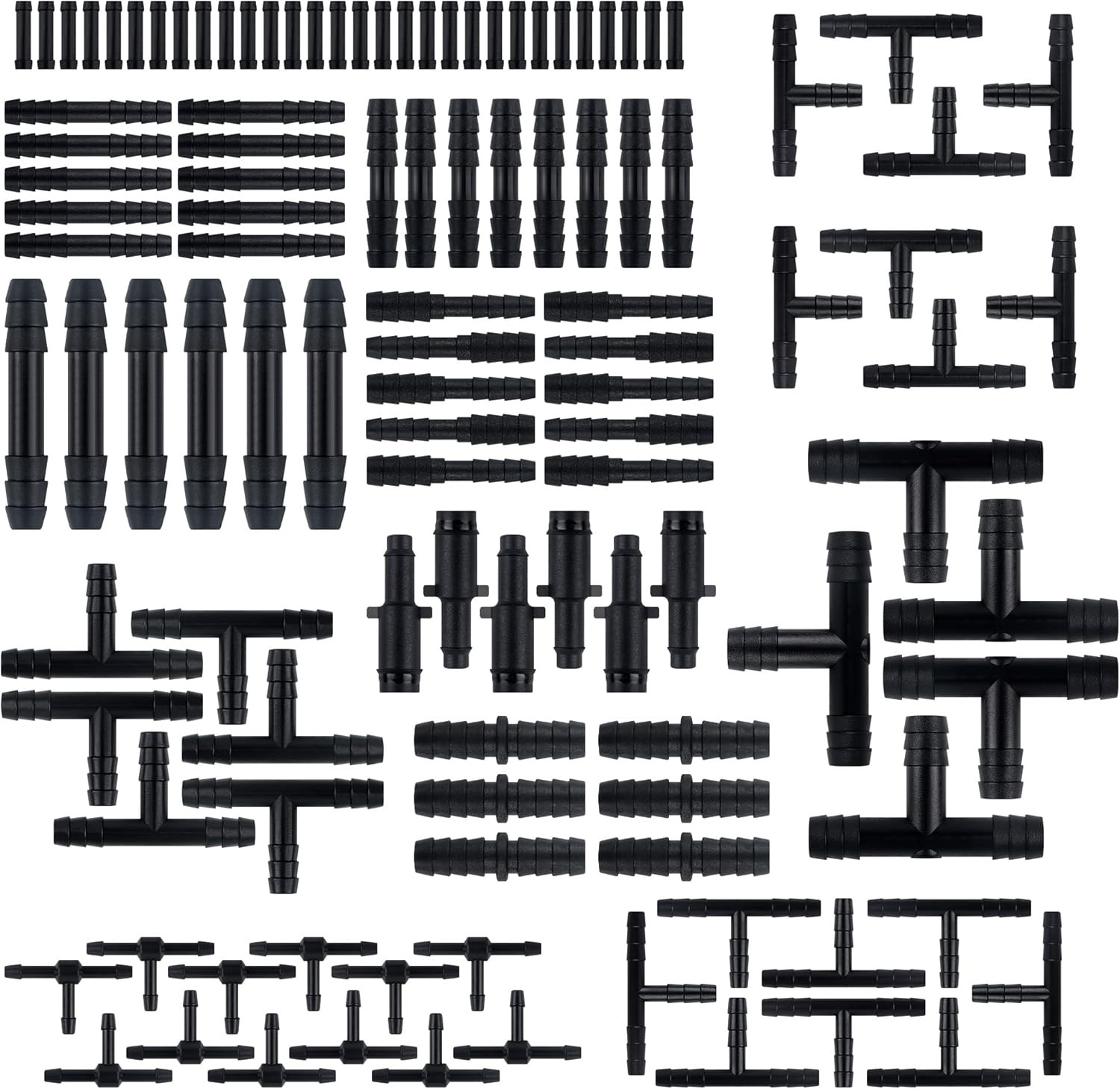 115Pcs Universal Vacuum Line Fittings Kit – 12 Size Hose Connectors Assortment