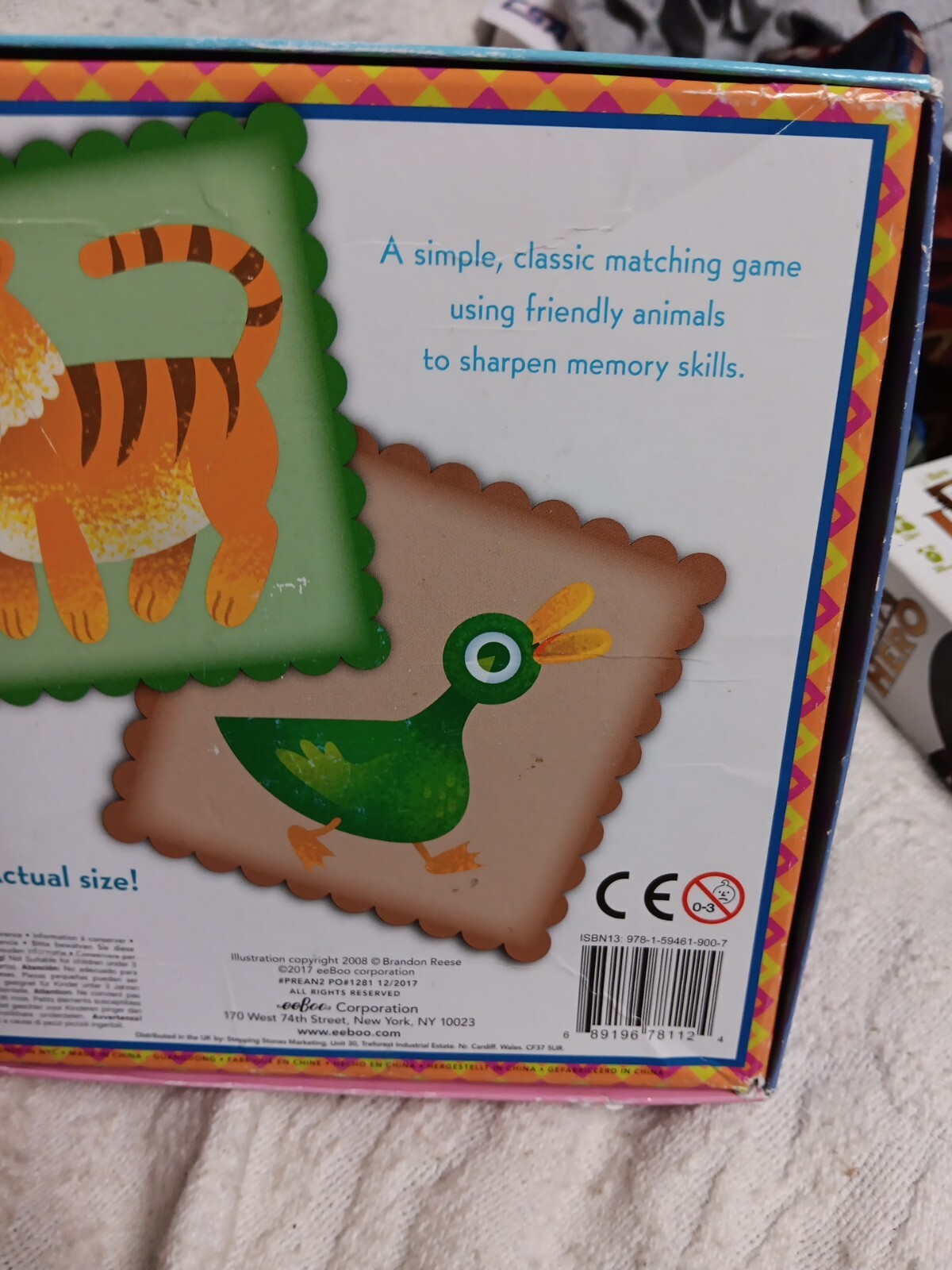 Eeboo Animal Memory And Matching Game Preschool Complete 2017 Rare Kids Game