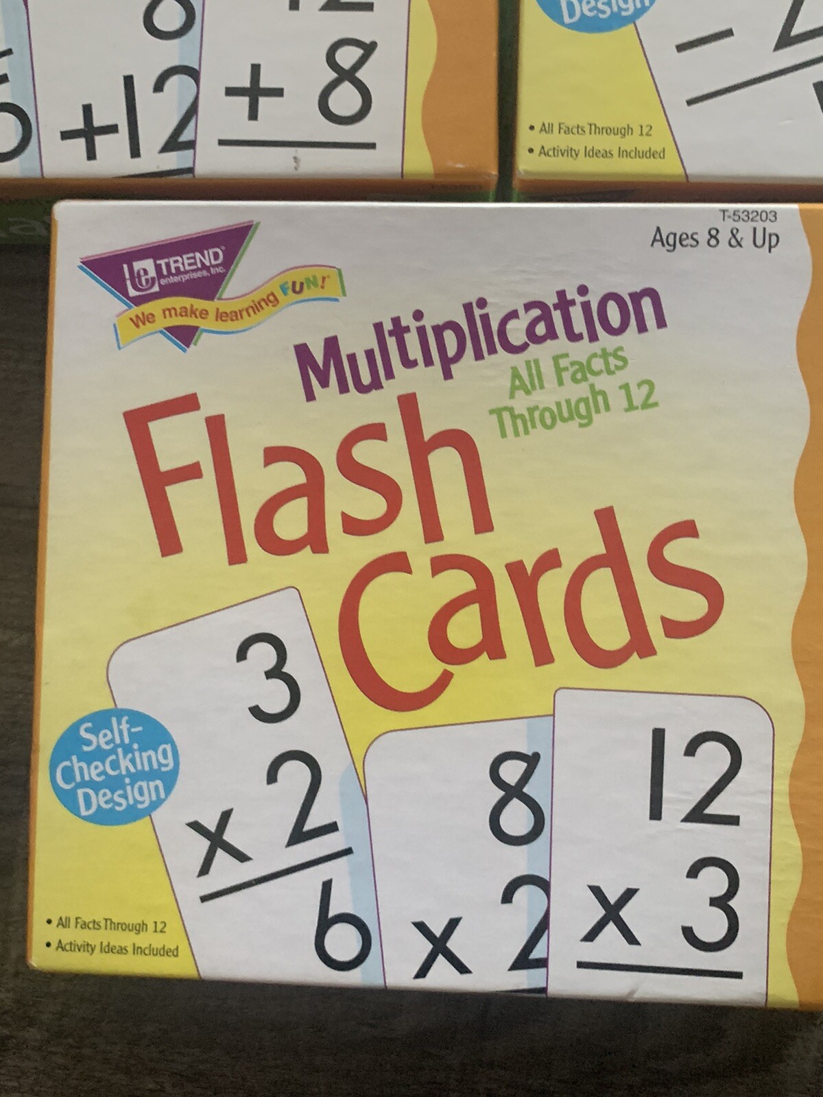 Trend Enterprises Flash Cards Addition Subtraction Multiplication Ages 6 & up
