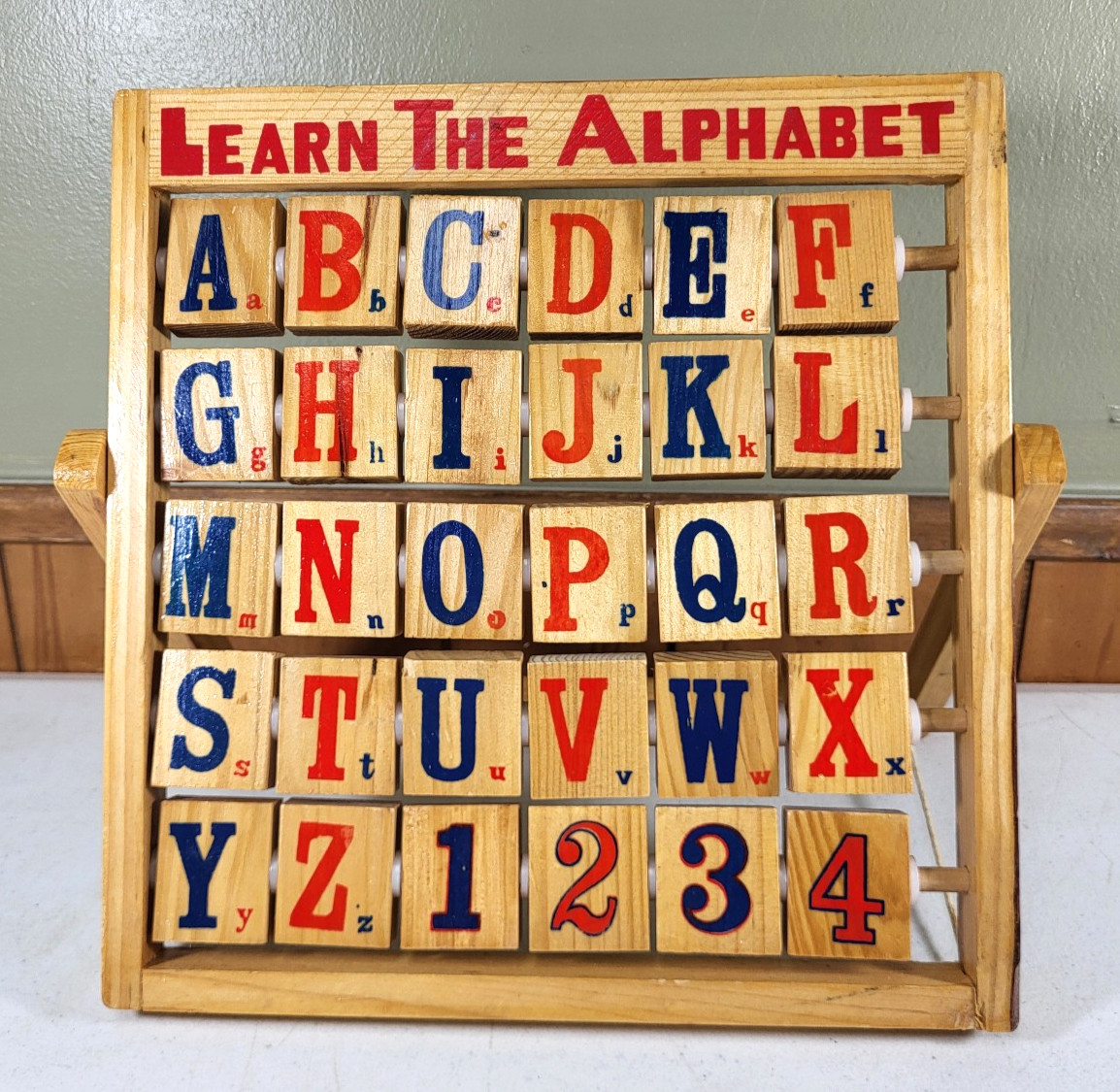 Wooden Learn the Alphabet Letters Abacus Wooden Learning Toy