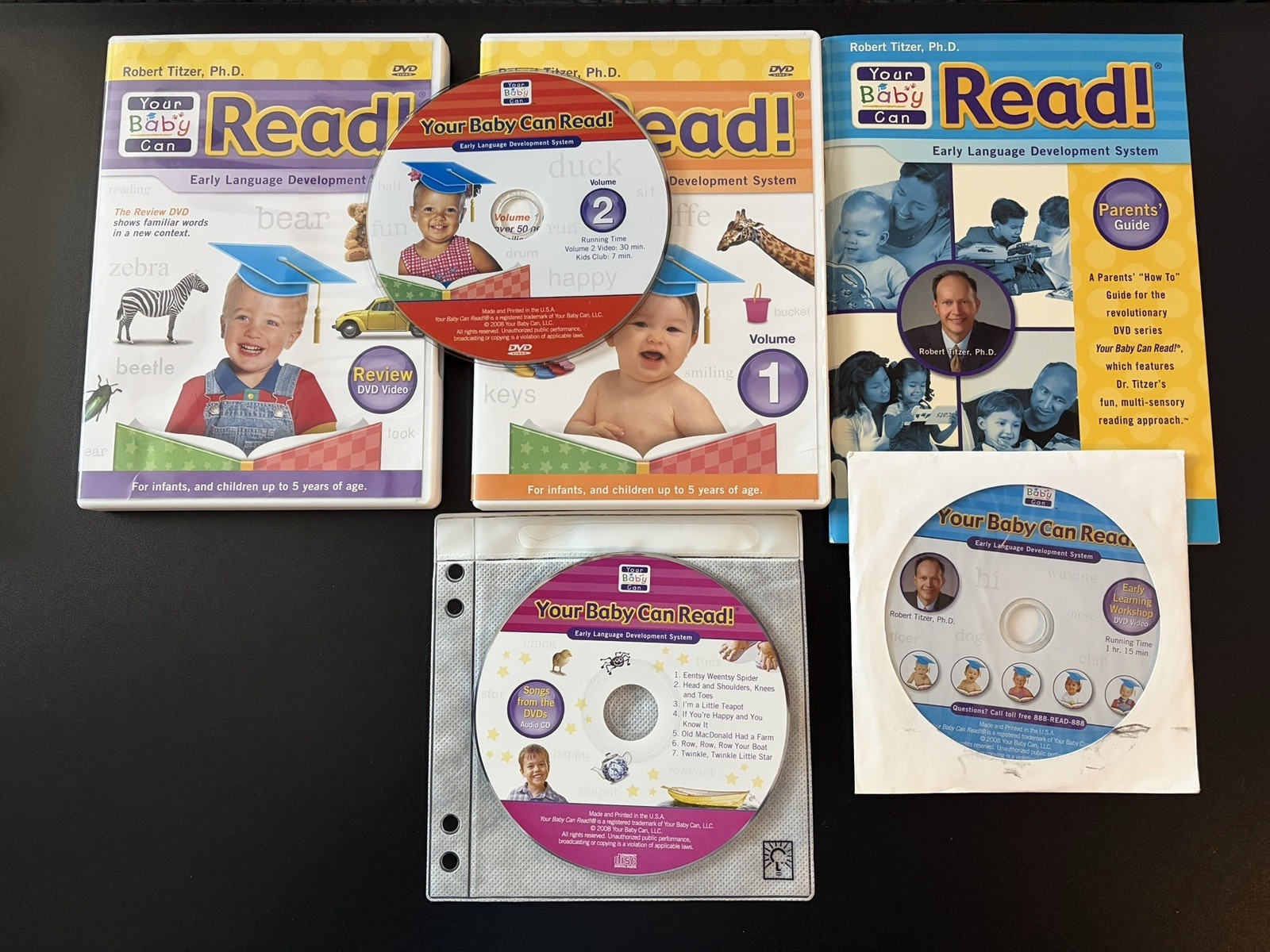 ROBERT TITZER PHD YOUR BABY CAN READ EARLY LANGUAGE DEVELOPMENT LOT CARDS BOOKS