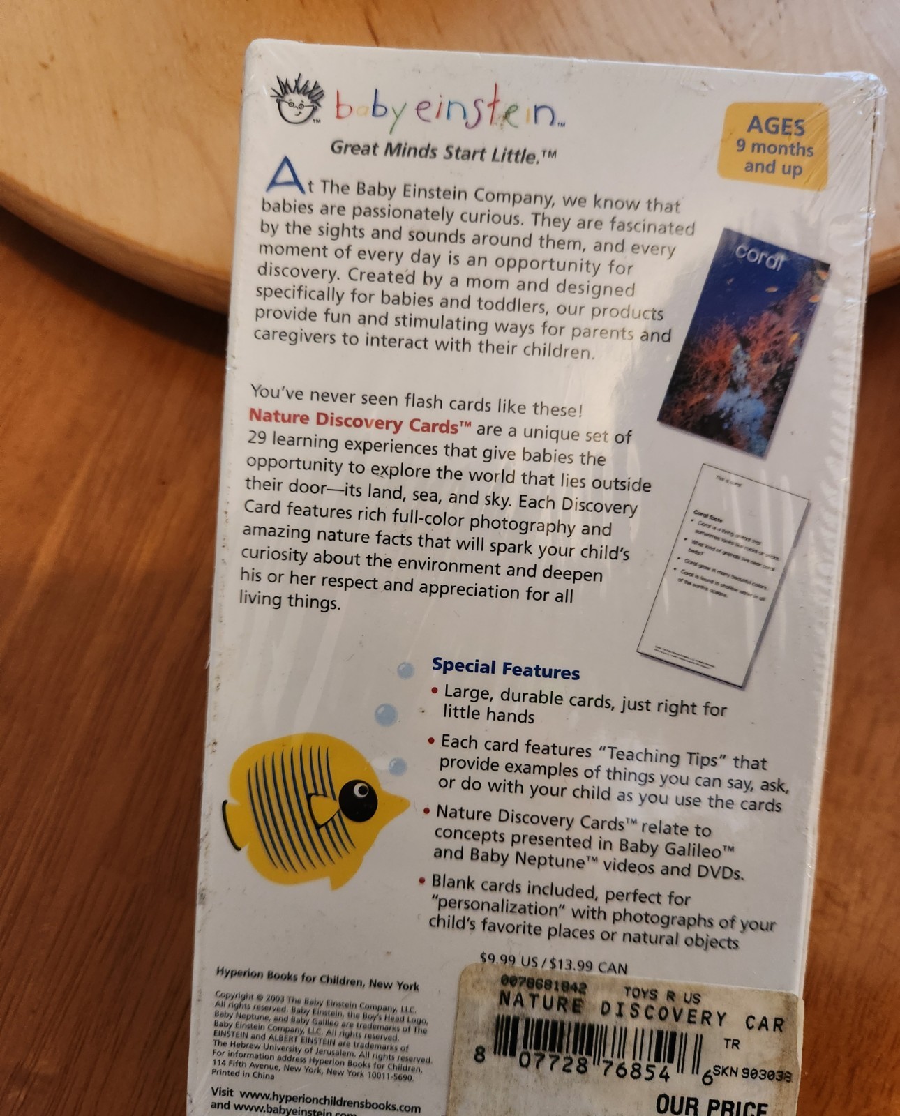 Baby Einstein Nature Discovery Cards 2003 Walt Disney Company