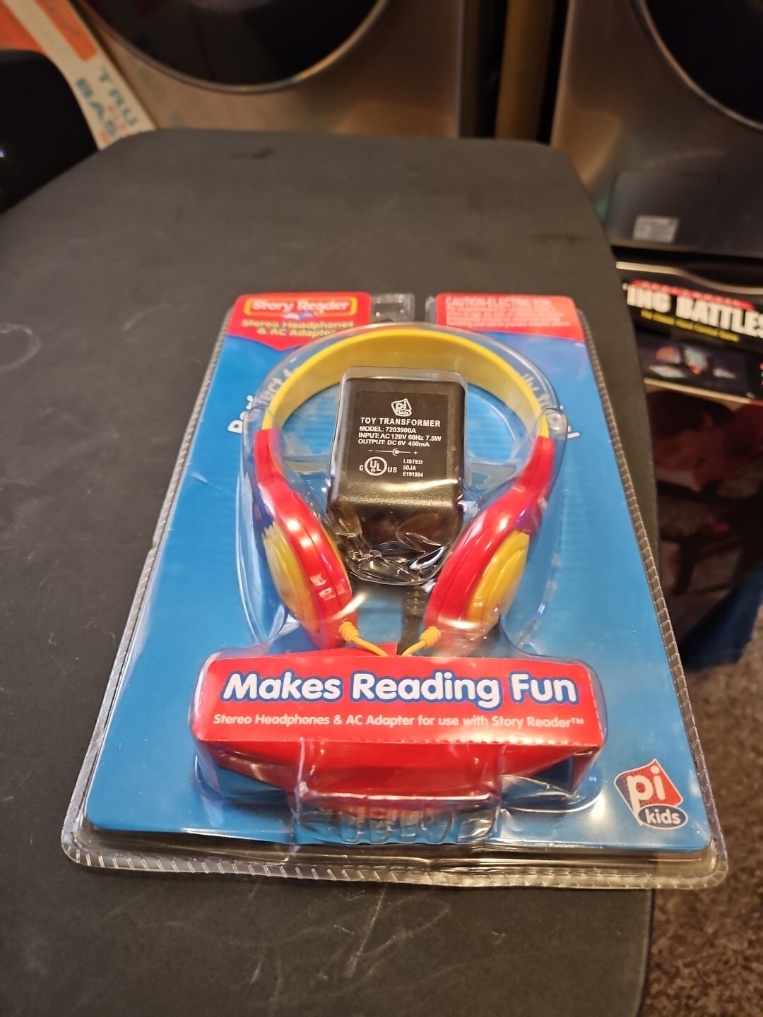 PI Kids Story Reader Stereo Headphones & AC Adapter Combo Pack NEW