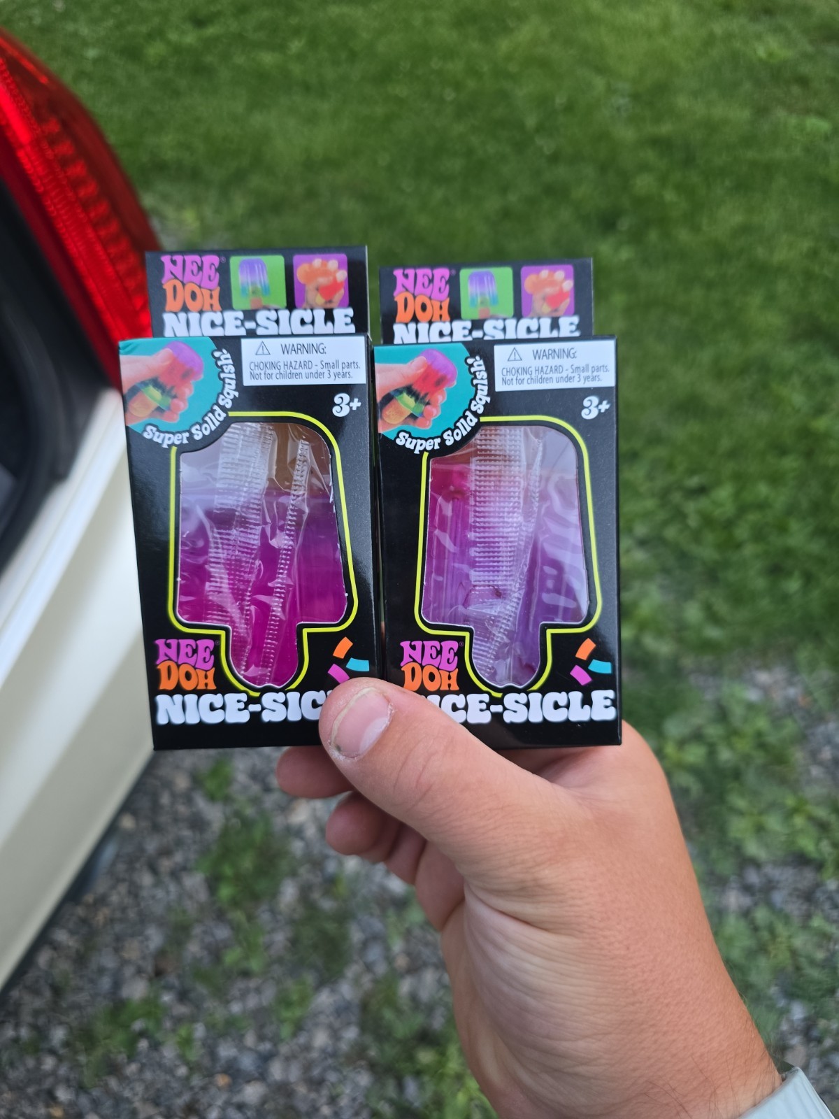 2 Qty Nee Doh Schylling NICE-SICLE multicolor pink and orange