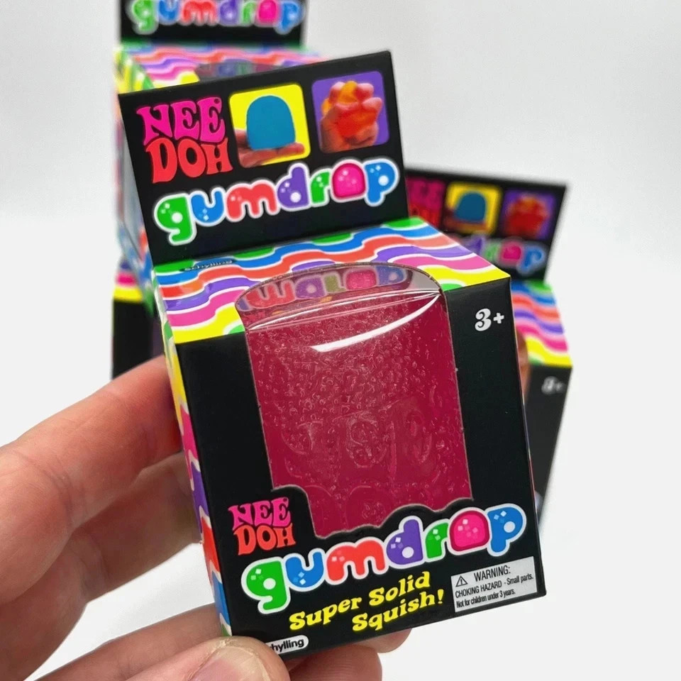 Nee Doh Gumdrop Super Solid Squish Needoh Gum Drop 4 Colors