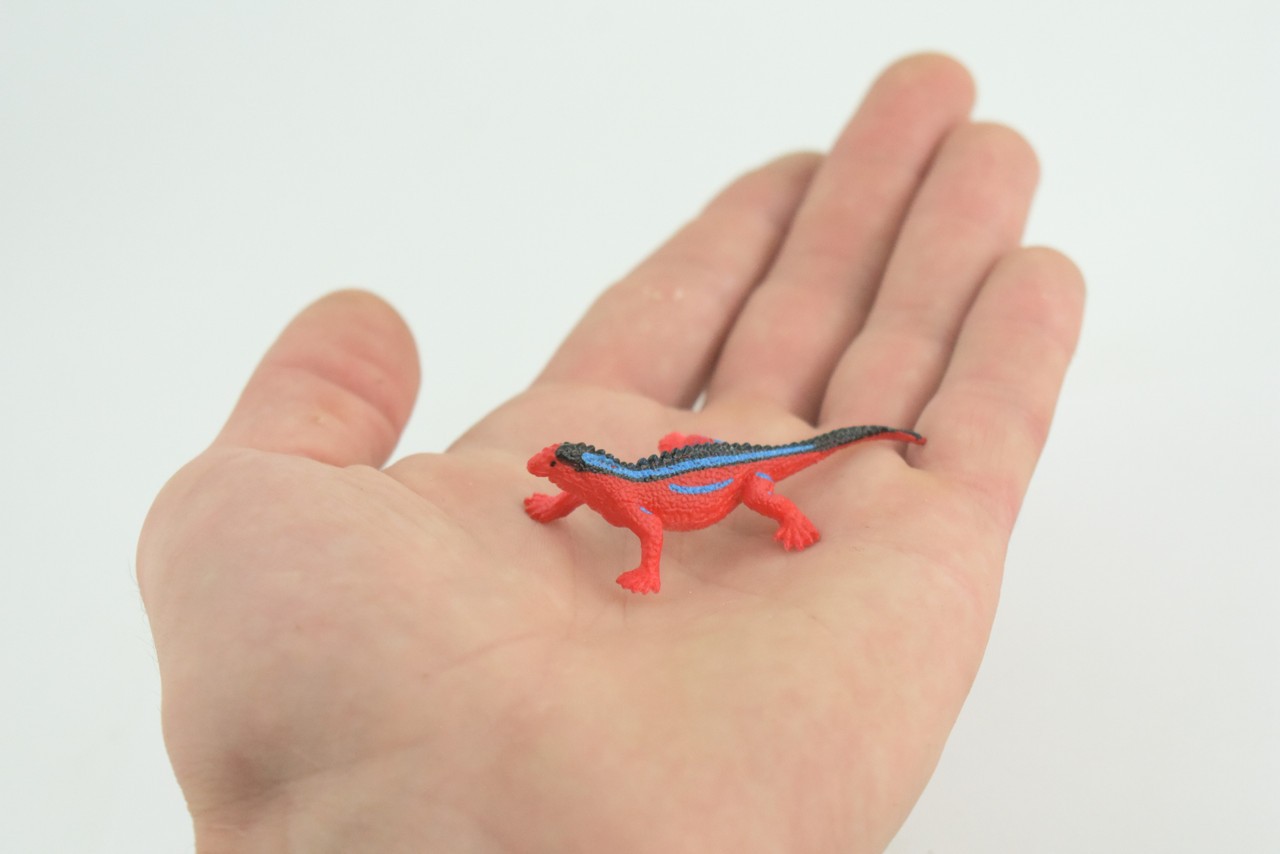 Red Head Agama Toy, Rainbow Lizard, Realistic Hand Painted Rubber, 2.5″ WR41B197