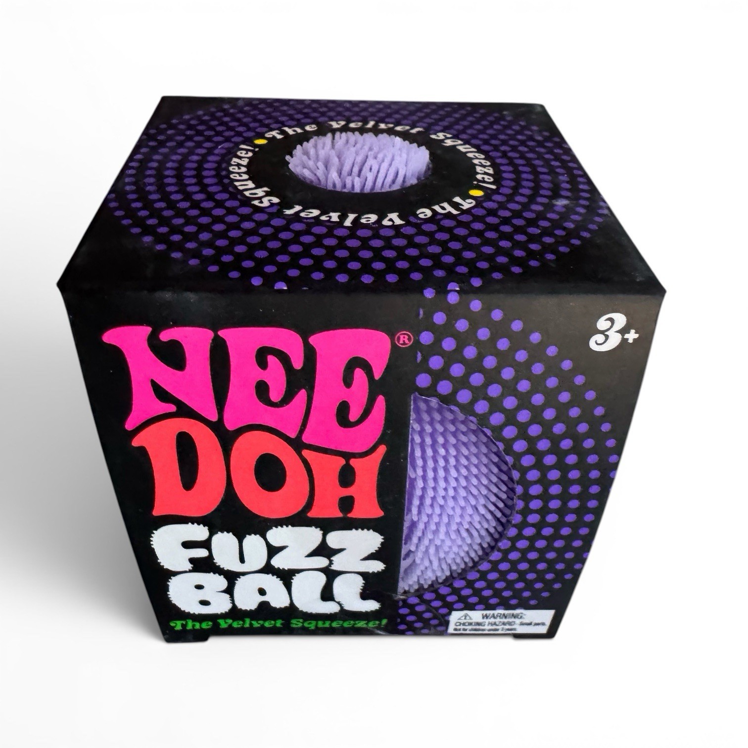 Nee Doh Needoh FUZZ BALL The Velvet Squeeze Fuzzball NEW Purple