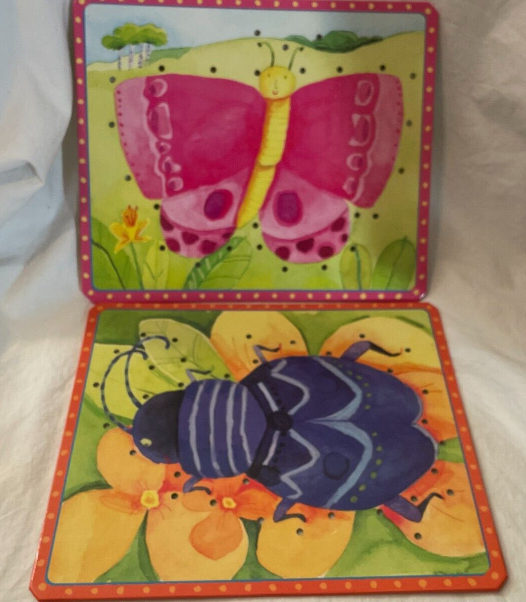 EeBoo More Friendly Bugs Lacing Cards (8 Cards & Laces)