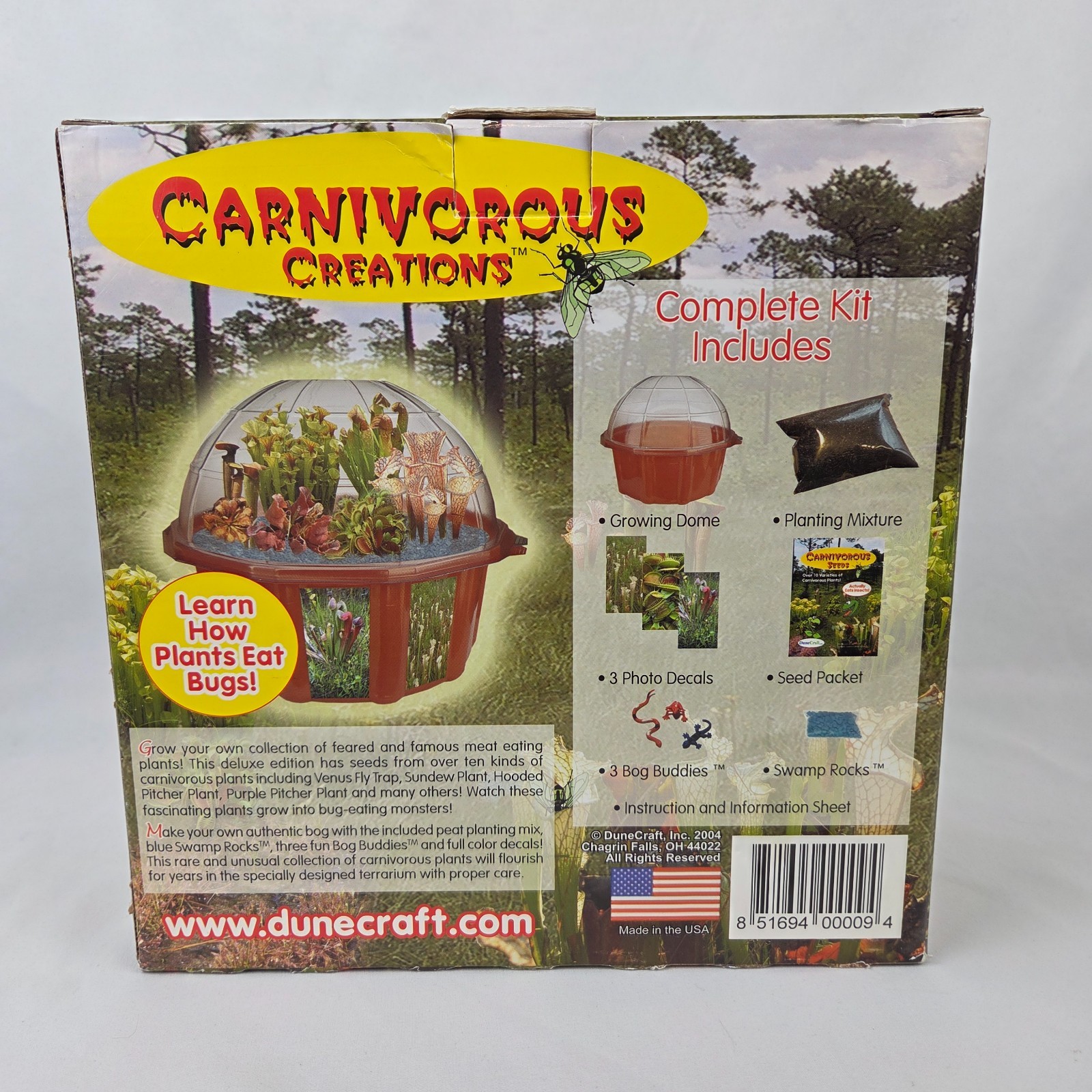 New 2004 Carnivorous Creations Insect Eating Terrarium over 10 plant varieties