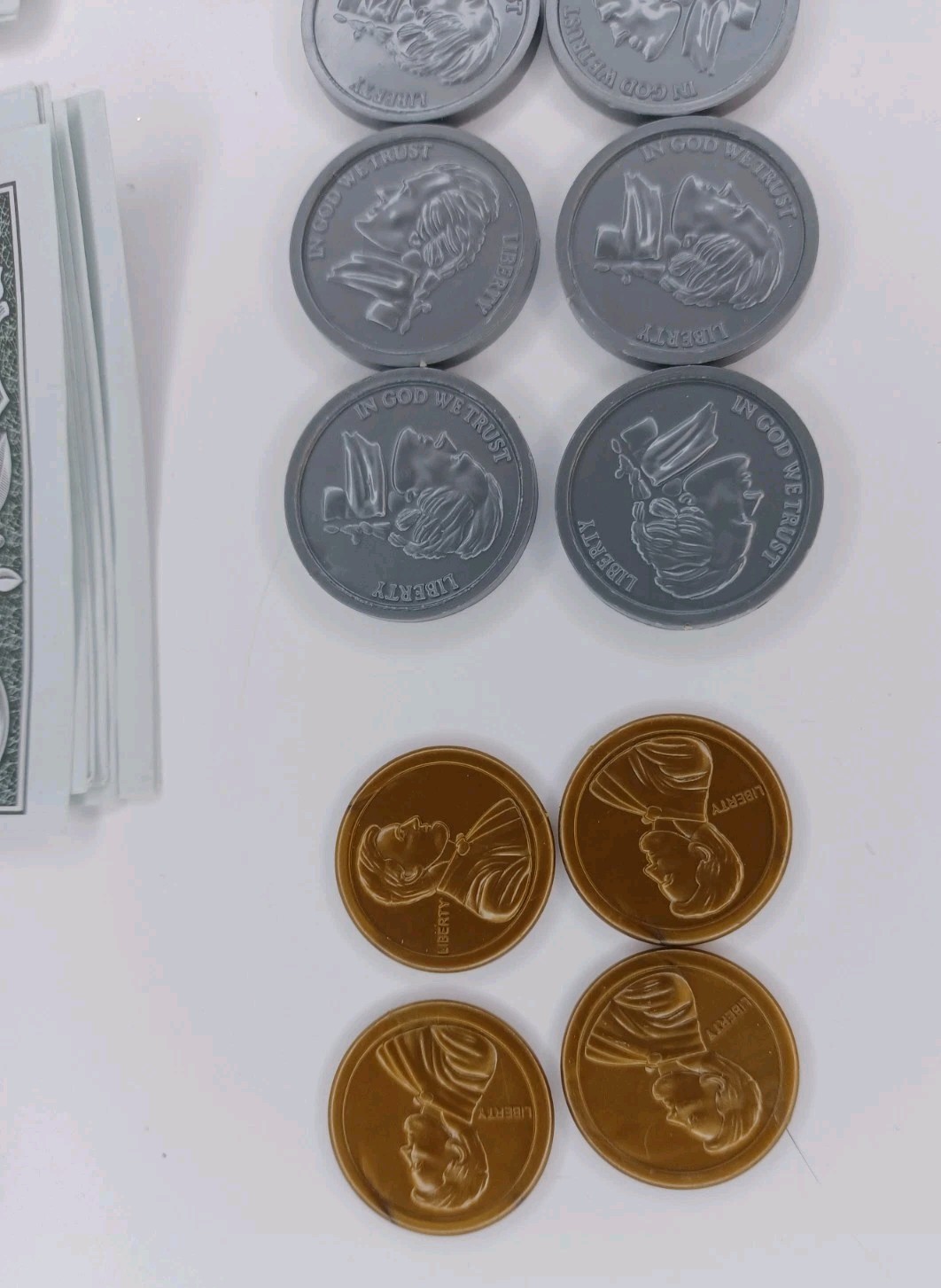 Play Money Paper Bills 4 Denominations & Coins Lot