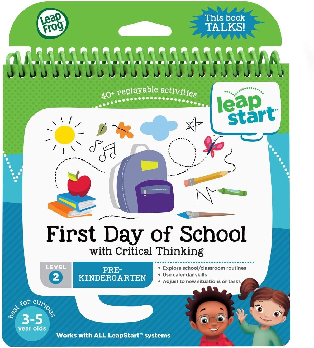 LeapFrog LeapStart First Day of School Activity Book Level 2, Ages 3-5