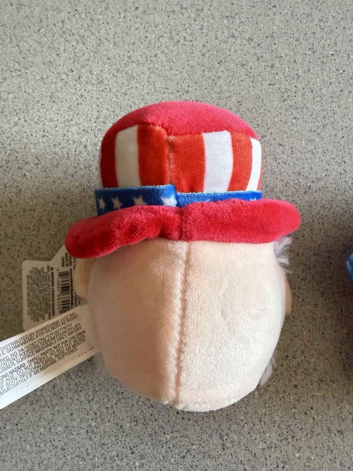 2 New Patriotic USA Plush Ball Squeezables STAR & UNCLE SAM Squishy Toy America