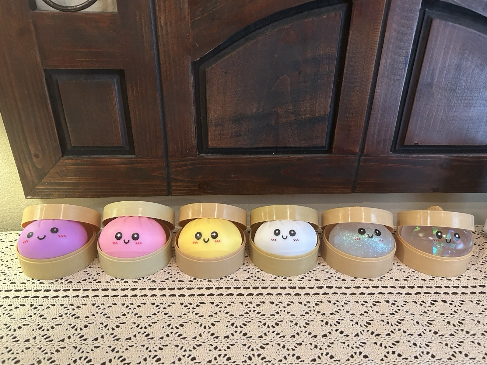 Rare Clear Iridescent Viral Rainbow Mystery Steam Bun Dumpling Squishy Kawaii