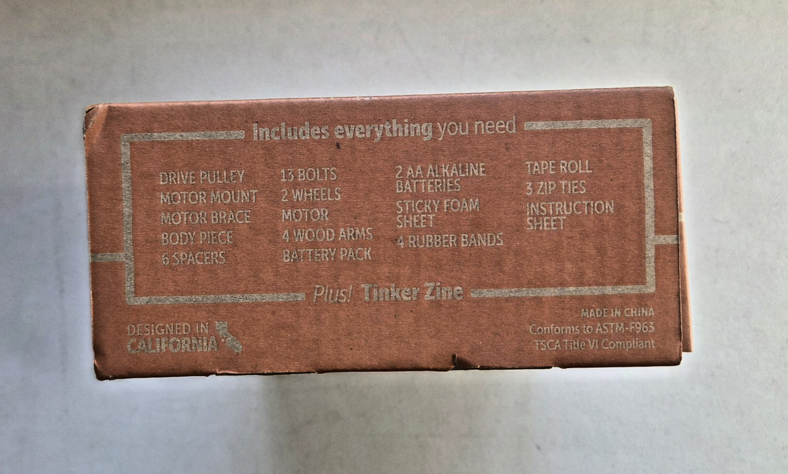 KiwiCo Tinker Crate Drift Motorcycle STEM Project Kit New Sealed Ages 9-14