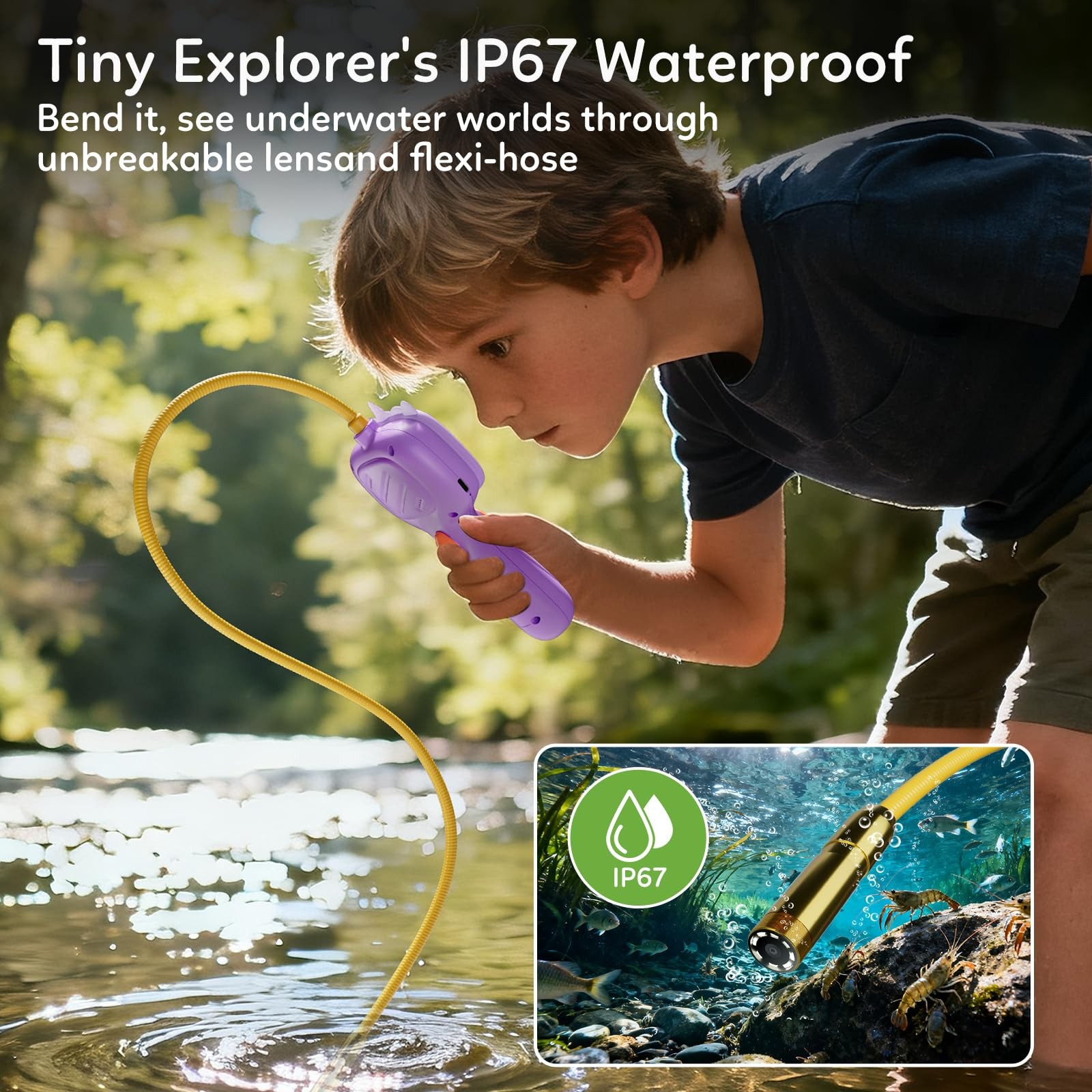 Kids Borescope Toys Camera with Light for 4-10 Years Old Boys Girls Birthday Gif