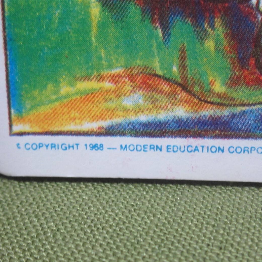 PICTURE SEQUENCE CARDS Modern Education Corporation outdoor scenes 1968 card set