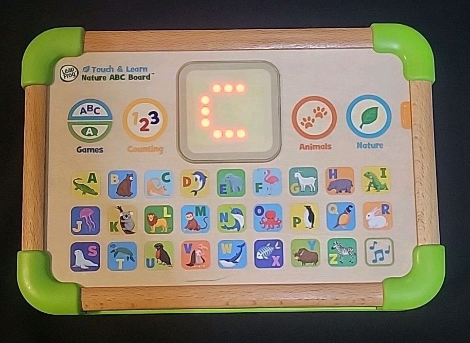 LeapFrog Touch & Learn Nature ABC Board Wooden “Tablet” & LED Screen Games &More