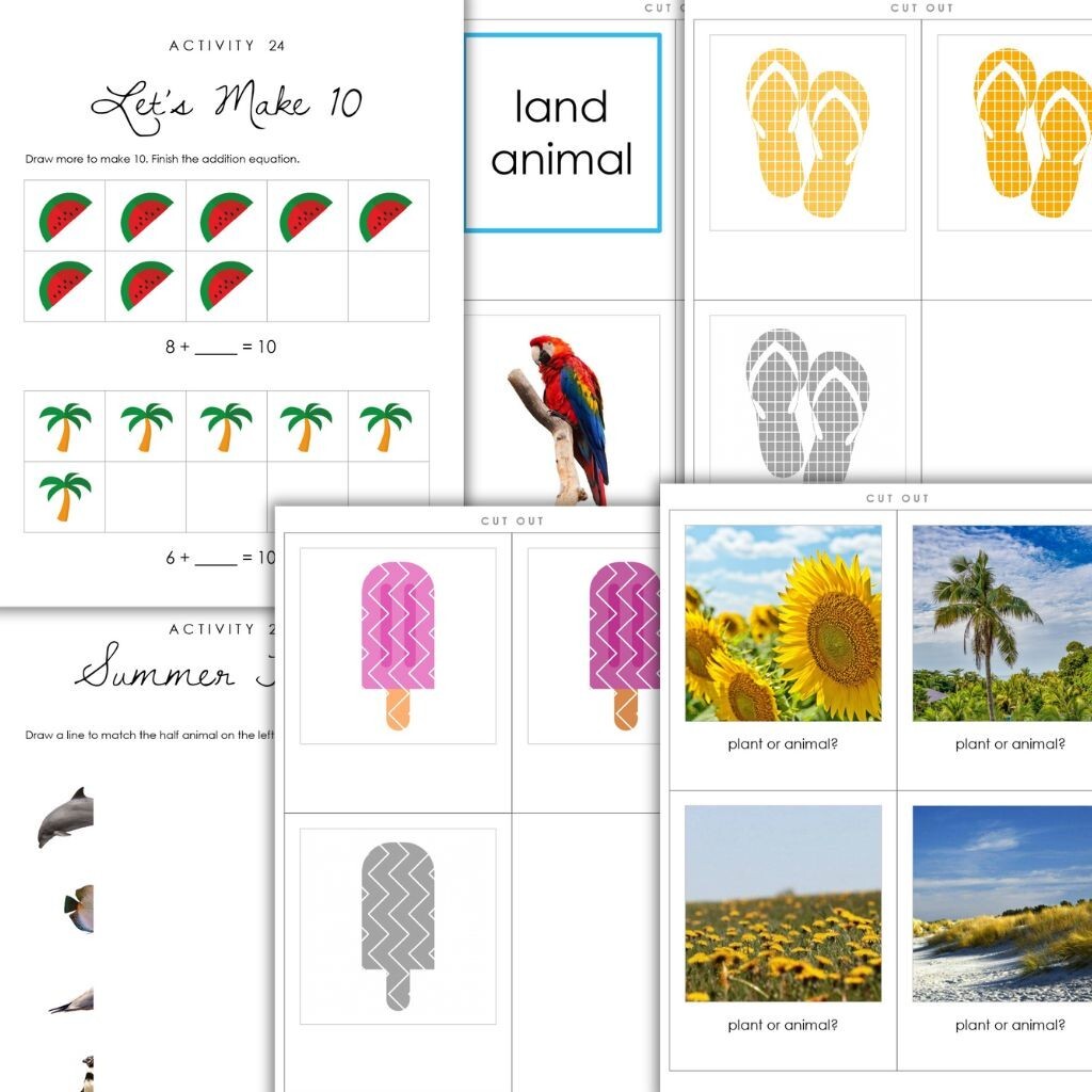 Summer Worksheet Bundle for Kids | Fun Printable Activities