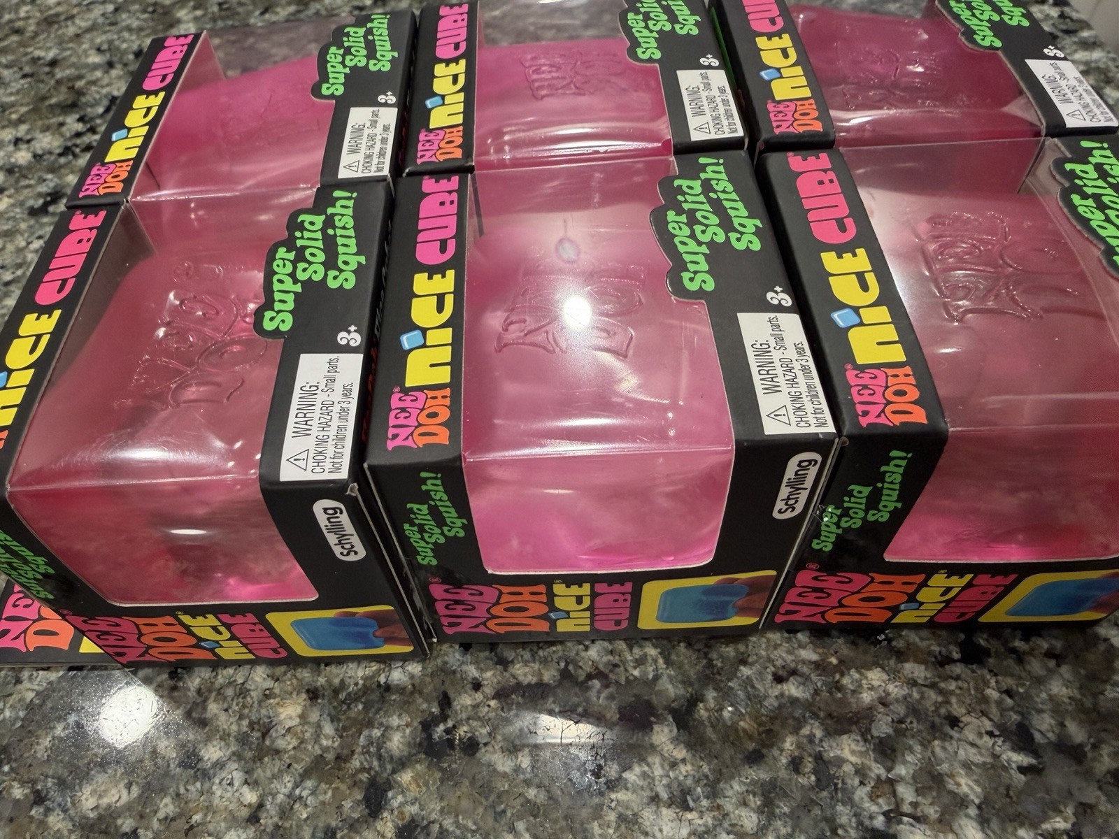 Quanity 6 Needoh nice cubes all PINK in lot