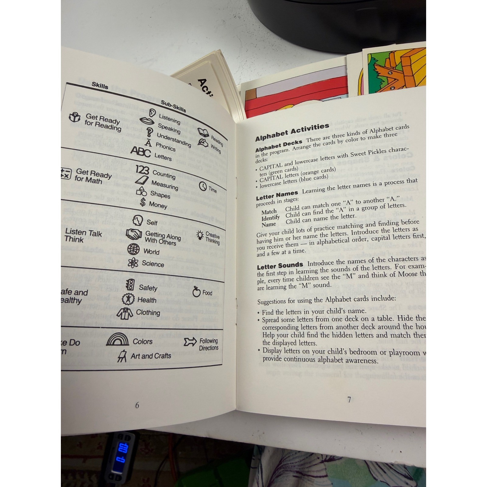 Vintage Sweet Pickles Preschool Program Bus Box Activity Cards ’87 Weekly Reader