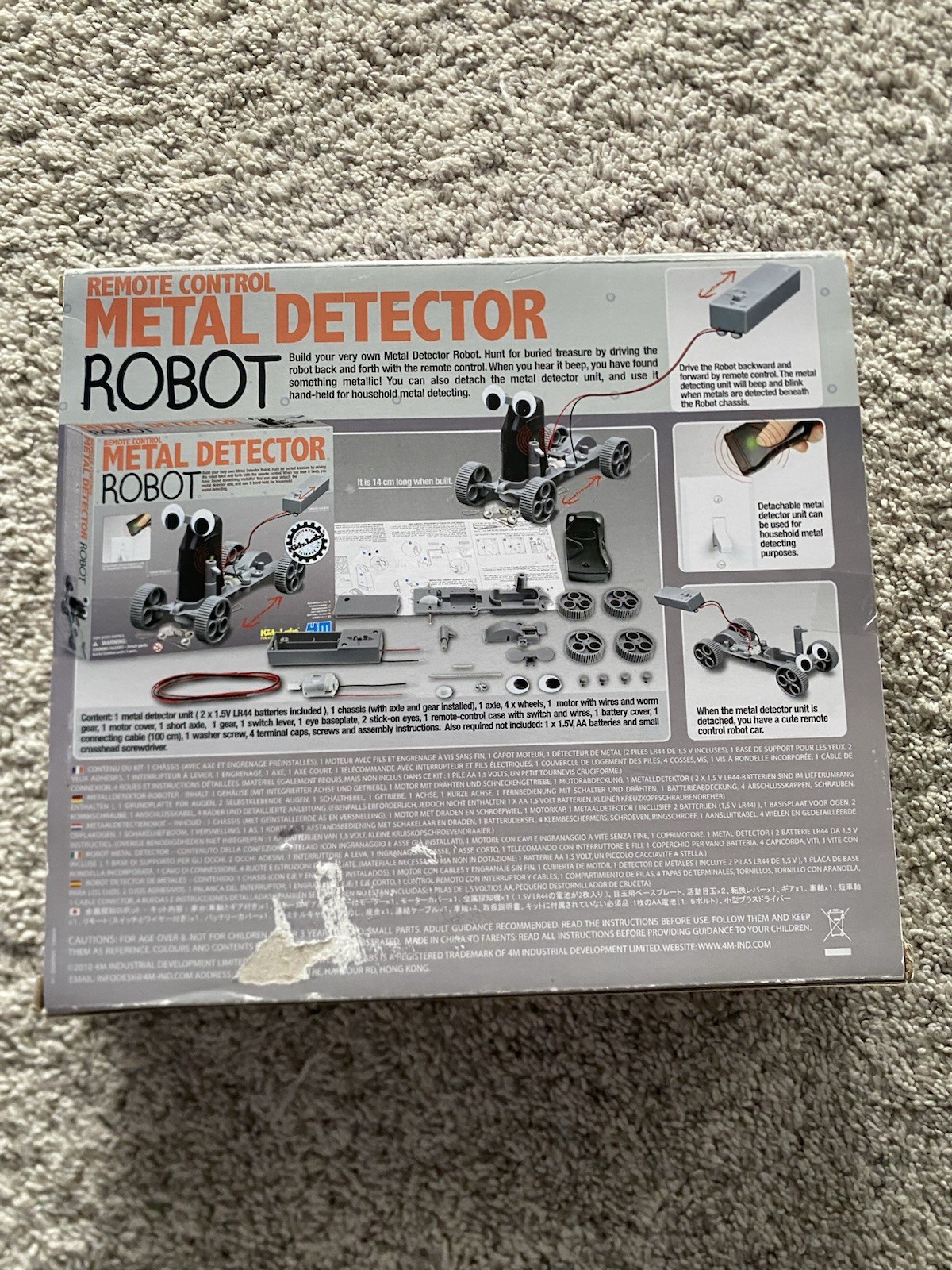 Metal Detector Robot 4M SCIENCE KIT Age over 8 New Sealed Robotics Set Kids Y2K