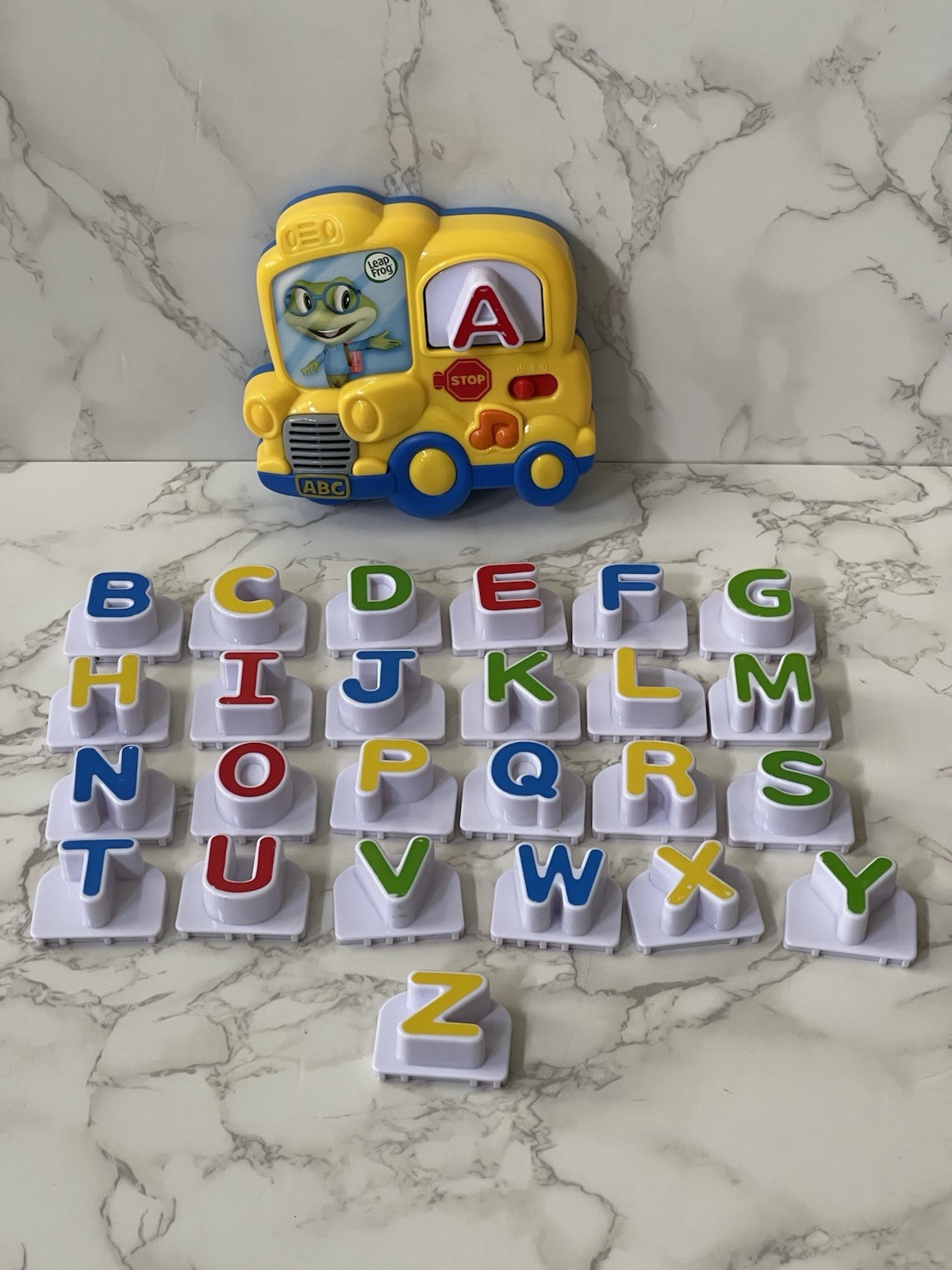 Leap Frog Fridge Phonics Magnetic ABCs Alphabet School Bus Complete Tested Works