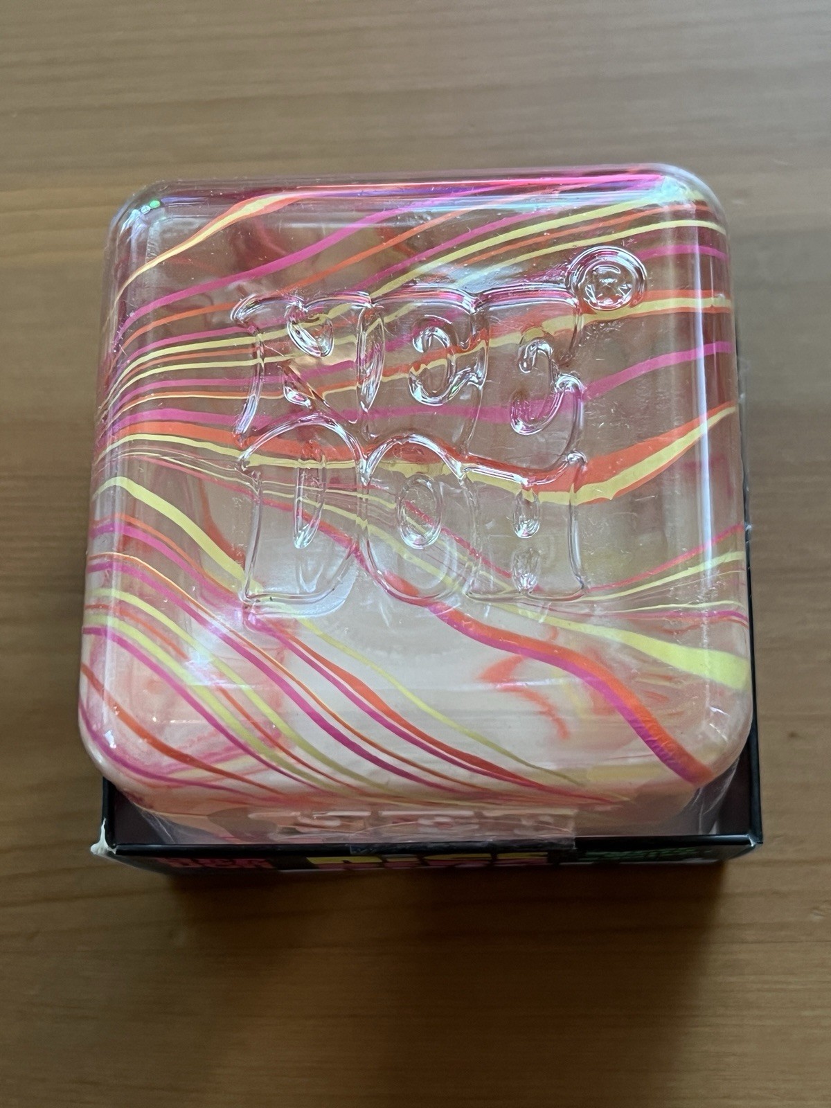 NeeDoh Nice Berg Swirl XL Giant Nee Doh Squishy Swirl Cube Orange Pink Yellow