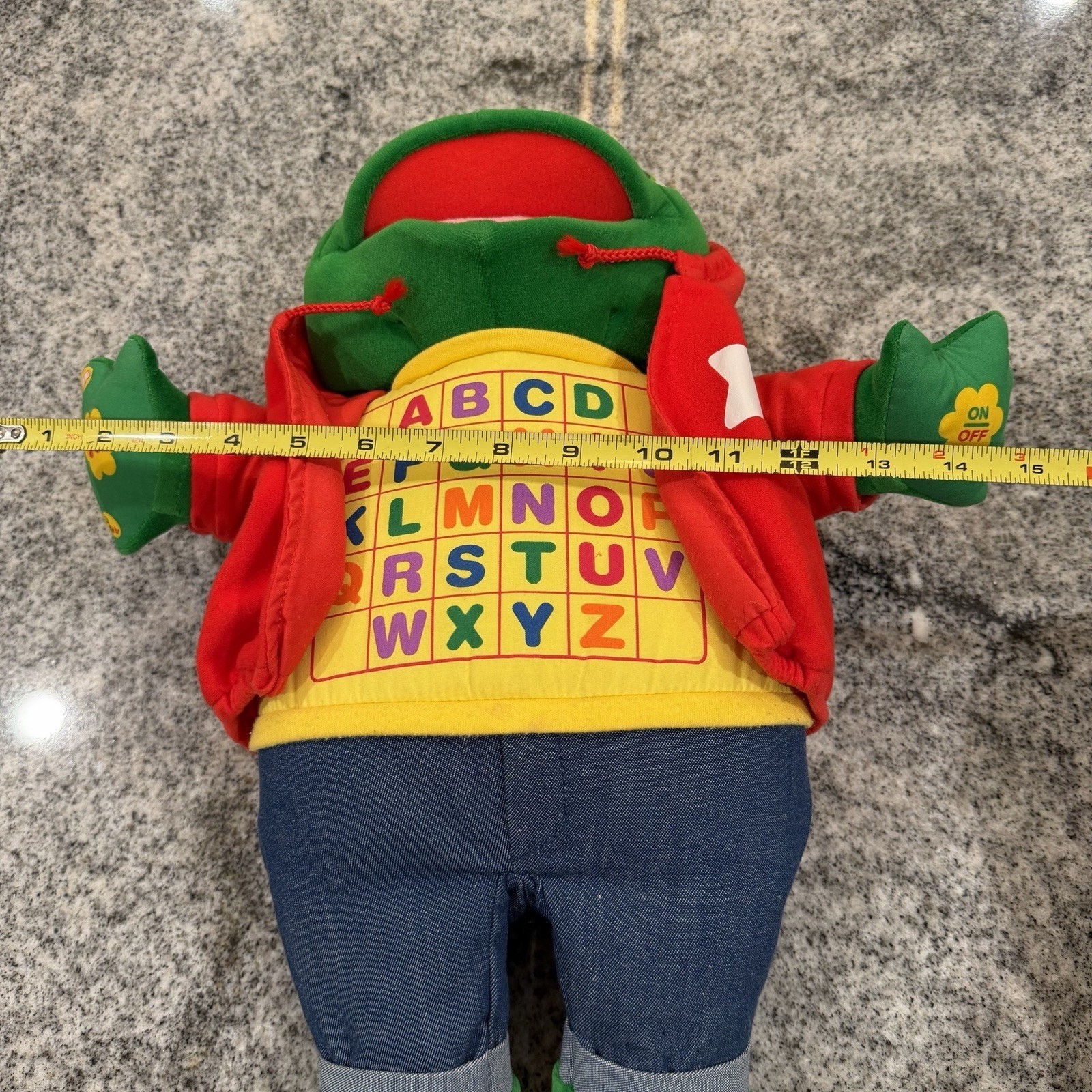 2000 LeapFrog- Read & Sing Little Leap- ABC Interactive Plush Tested/Works Sings