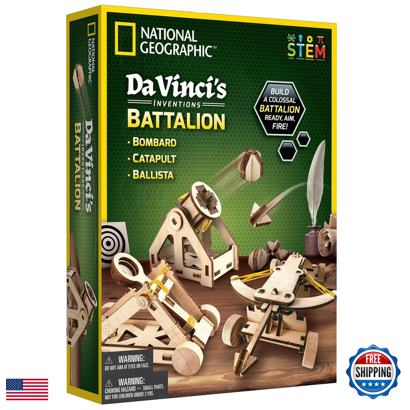 Blue Marble National Geographic Da Vinci Model Kit – Catapult Kit For Kids 3D