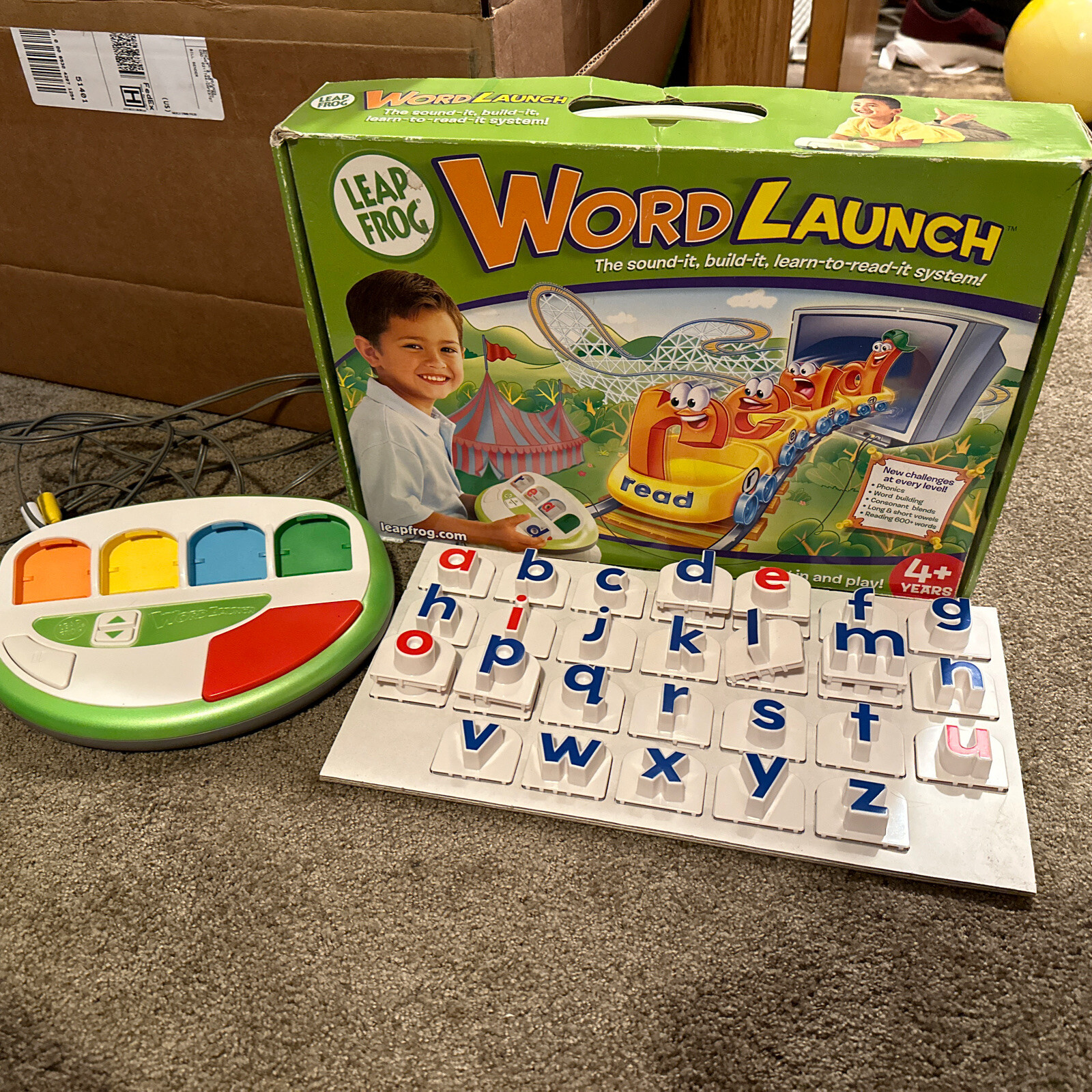 Leap Frog Word Launch Reading Learning System TV Plug & Play Kid Letter Game Toy