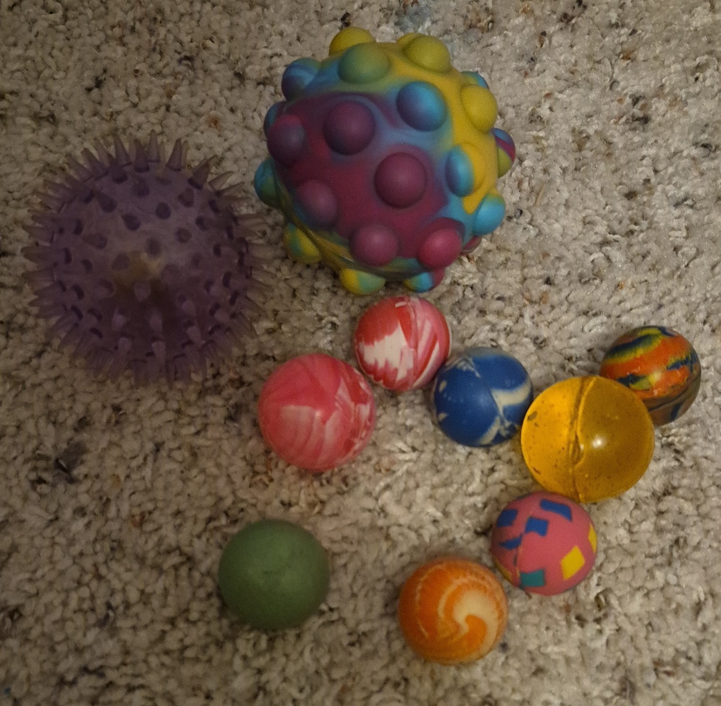 Assorted Tactile Sensory Toy Ball Lot – Spiky Massage & Bumpy, Mixed Colors