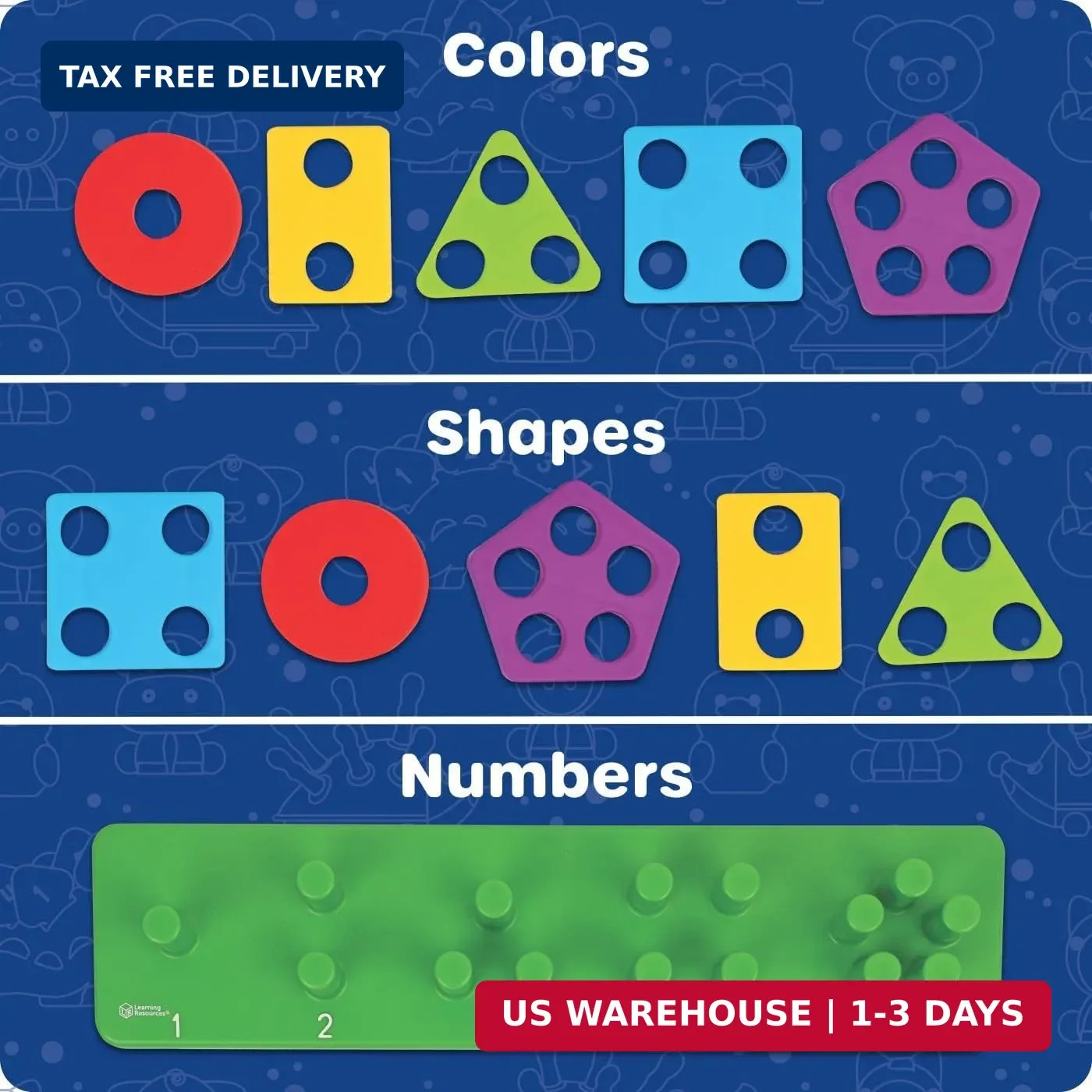 Learning Resources Stacking Shapes Garden, Fine Motor Skills, Stacking and Sorti