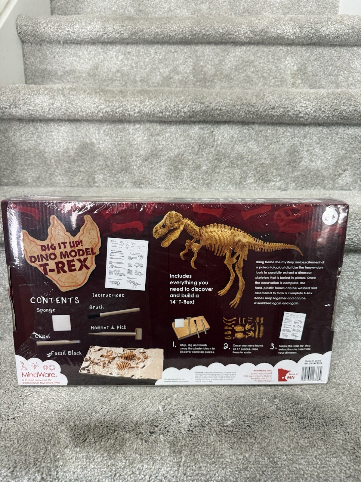 MindWare Dig It Up Dino Model T-Rex Science Kit Over 14″ Long with Tools