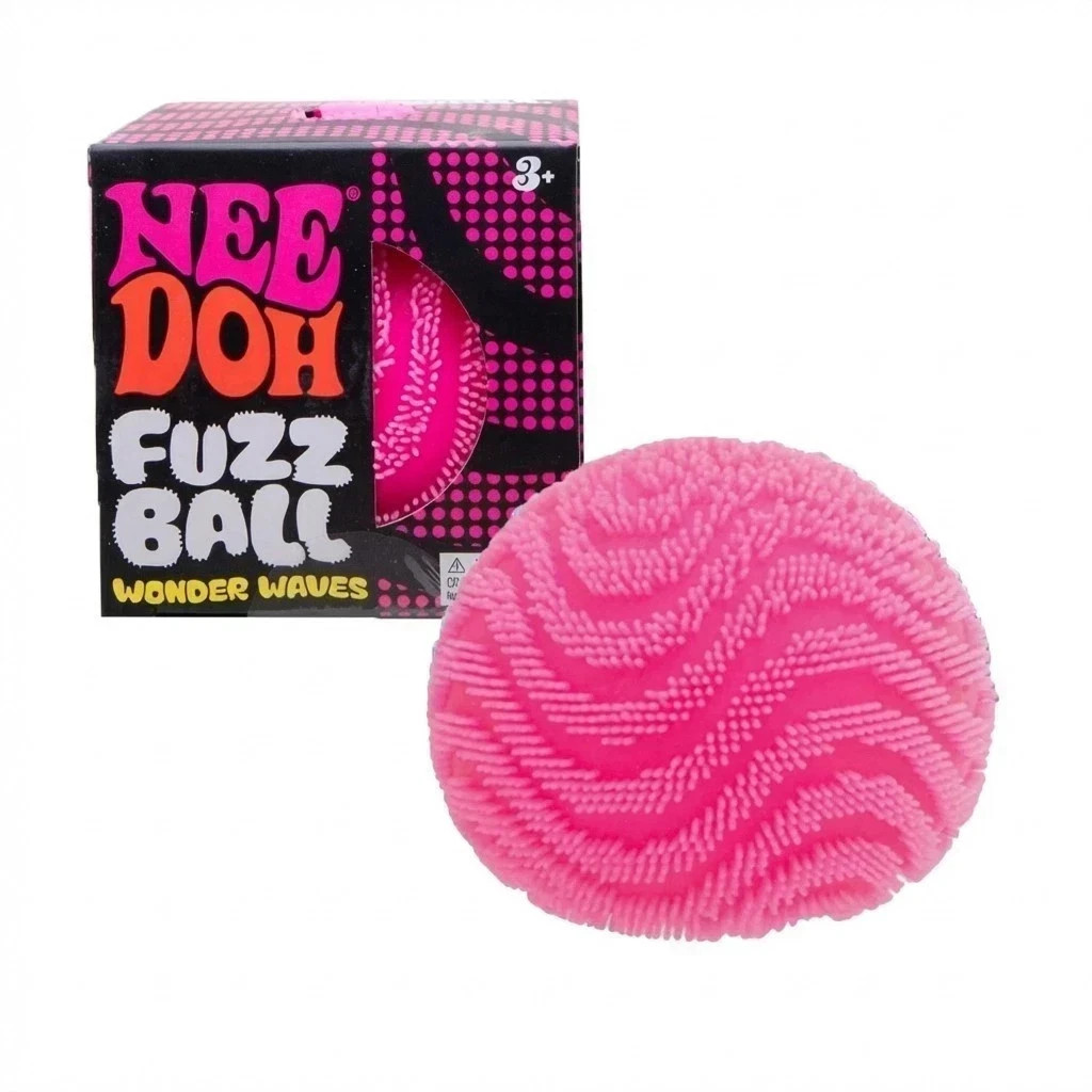 NeeDoh Fuzz Ball Wonder Waves Squishy Stress Ball Nee Doh Fuzzball New Pink