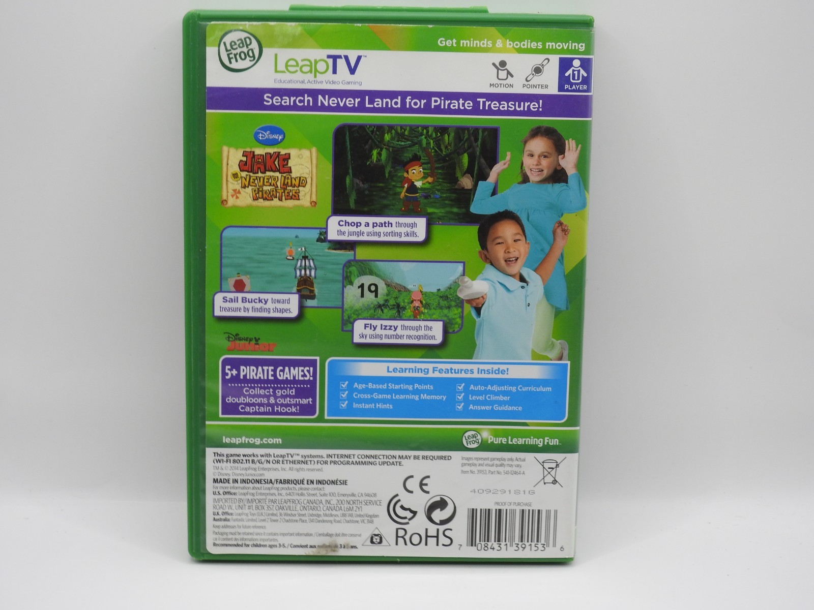 Leap Frog Learning Library Leap TV Jake And The Never Land Pirates Mathematics