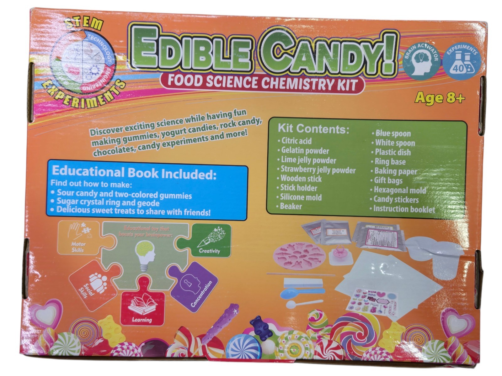 Playz Edible Candy Making Science Kit for Kids Ages 8-12 Years Old – Food NEW