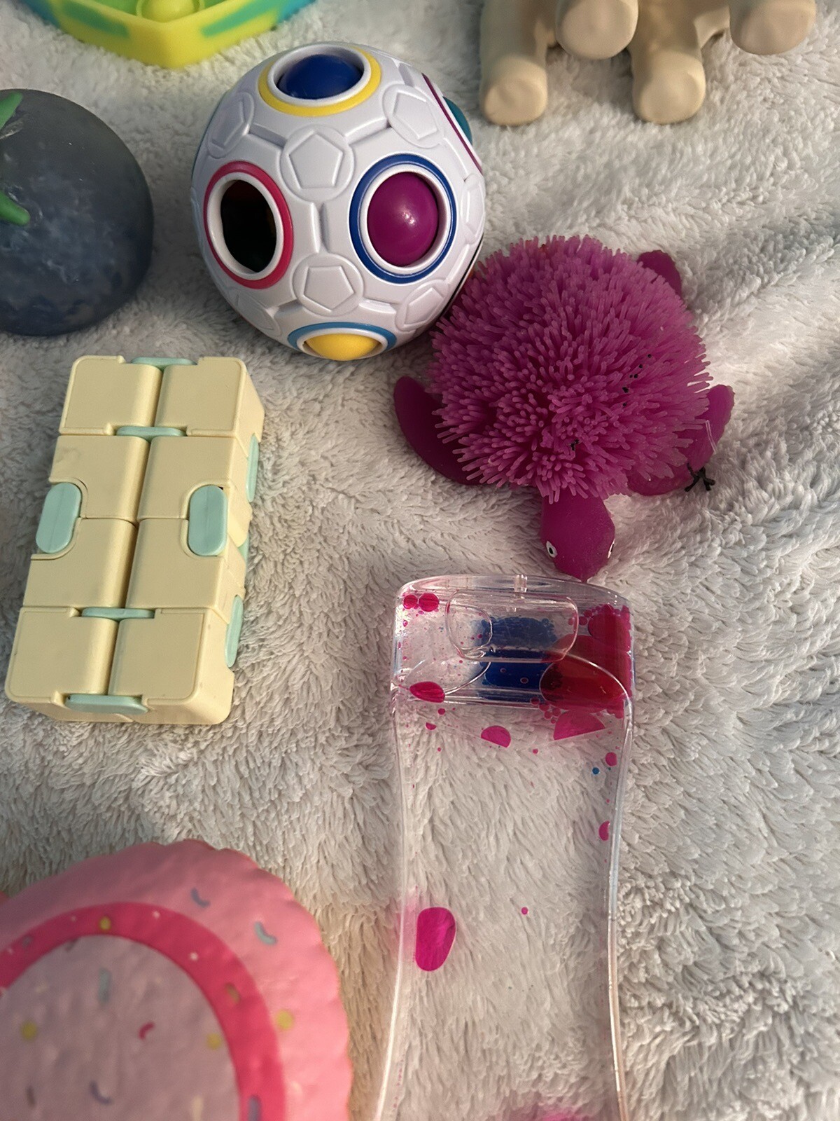 Push Pop It Bubble Dimple Fidget & Squishy Toys Sensory Stress Relief Lot Of 23