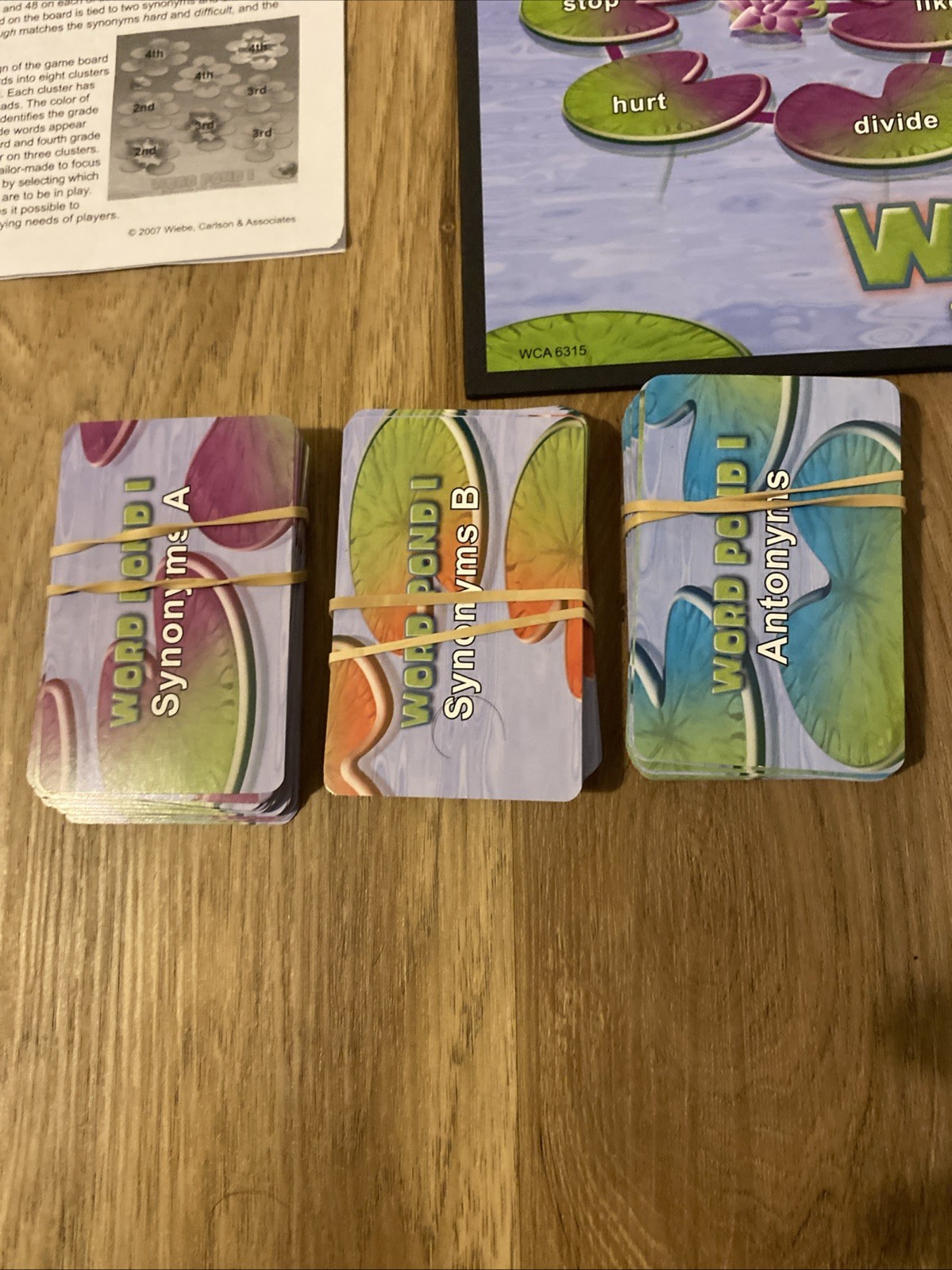 Word Pond I Synonyms & Antonyms Board Game Complete Grades 2-4 WCA