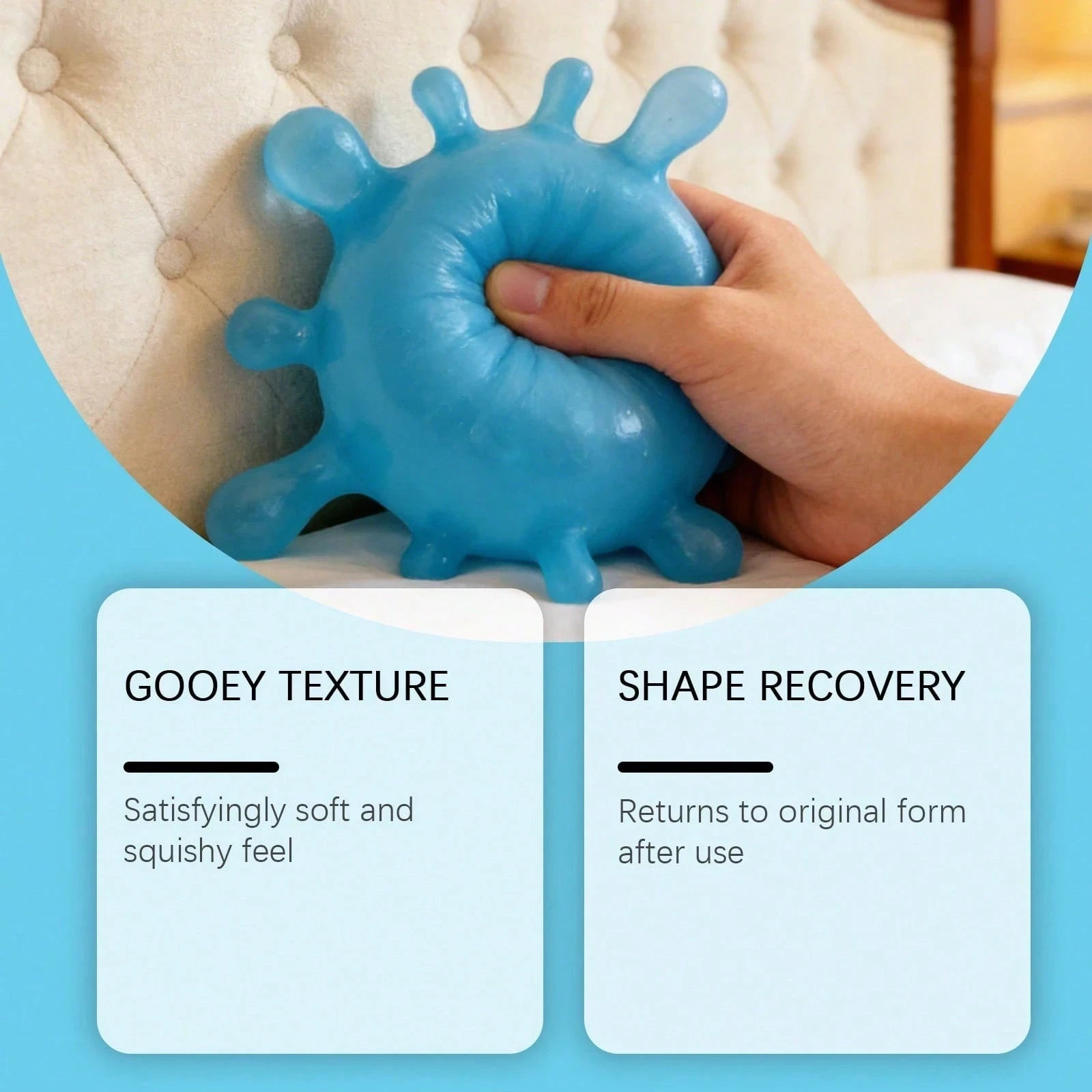 NeeDoh SPLOOT SPLAT BLUE Sensory Squishy Fidget Toy BRAND NEW, 100% Authentic
