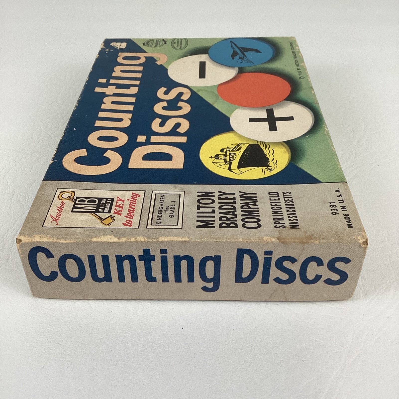 Counting Discs Youth Learning Arithmetic Math Vintage 1955 Milton Bradley Toy