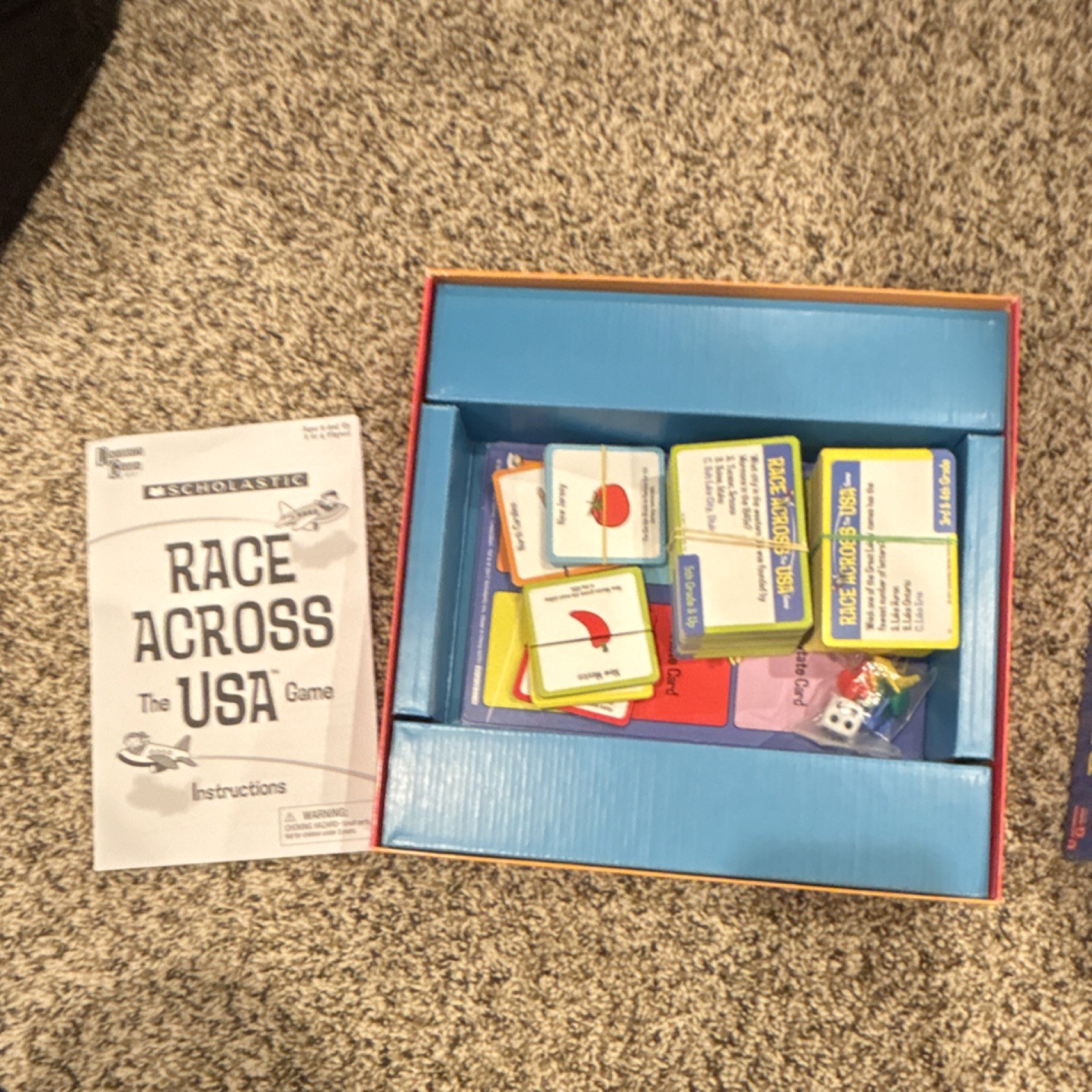 University Games Scholastic Race Across the USA Educational Geography Maps Game