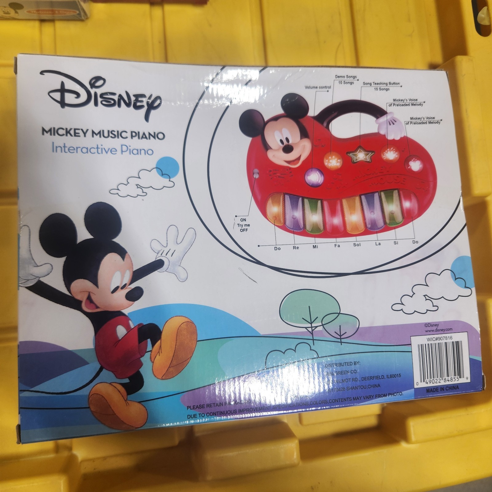 Disney Mickey Mouse Music Piano Interactive Toy 2017 New C13