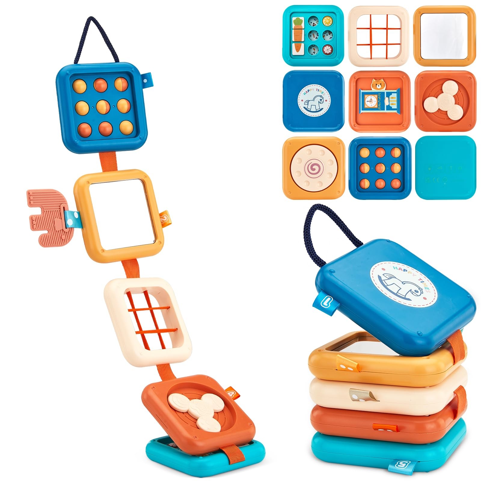 LMBMYYS Busy Board for 1 Year Old,Travel Toys Compact, Multicolored