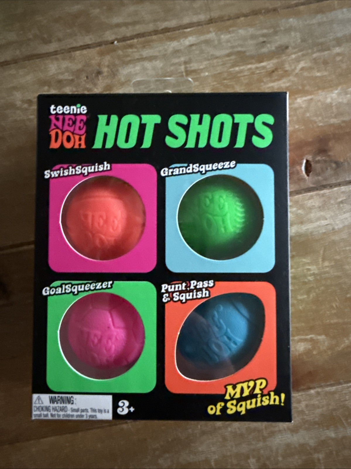 NeeDoh Teenie Hot Shots [Baseball, Soccer, Football, Basketball] New In Box