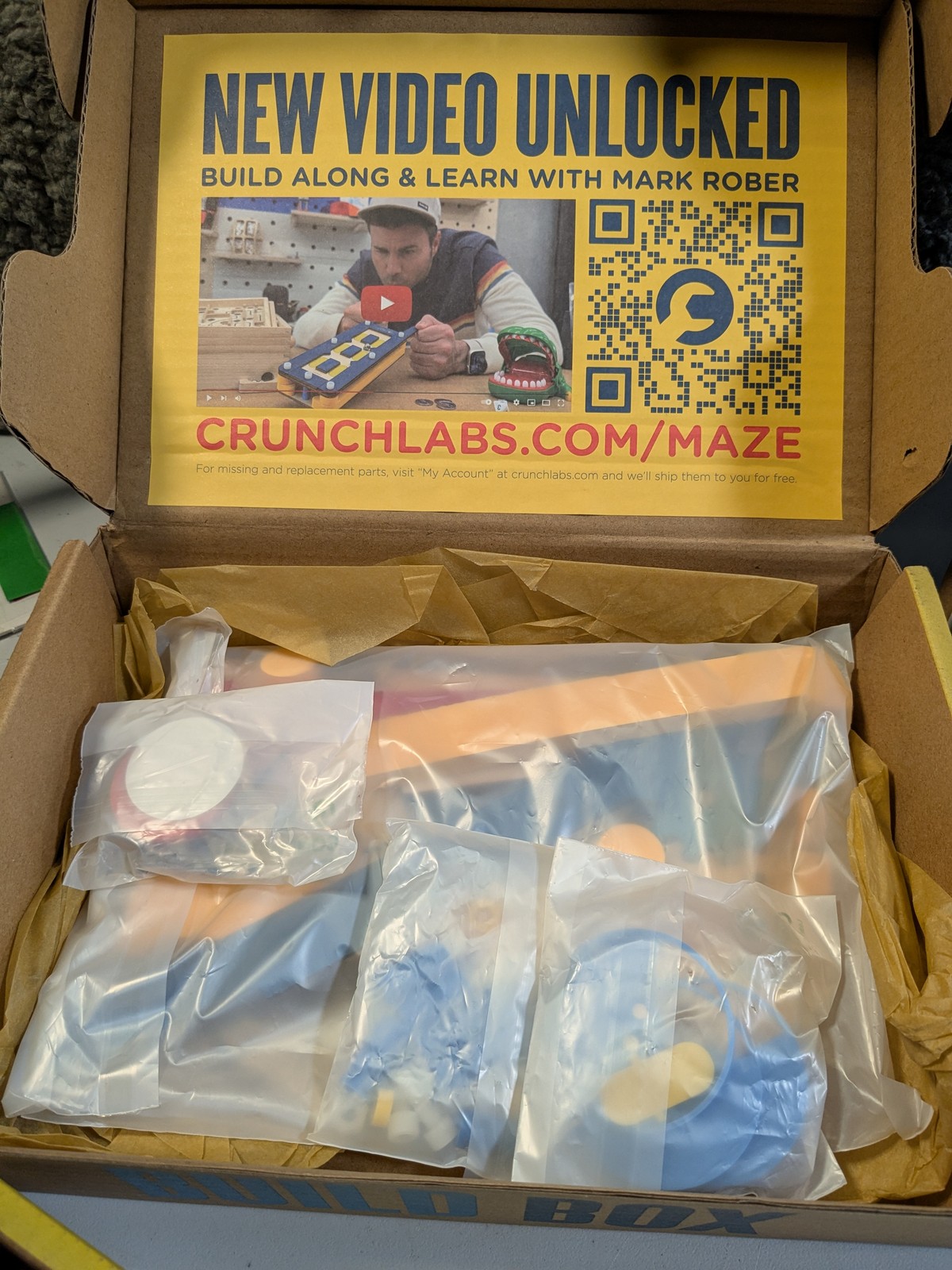 Lot (4) CrunchLabs Build Box Kits Magnus Flyer Trap Door Maze Domino Catapult +