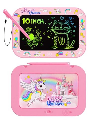LCD Writing Tablet for Kids, 10 inch Colorful Doodle Board Drawing Pink-10in