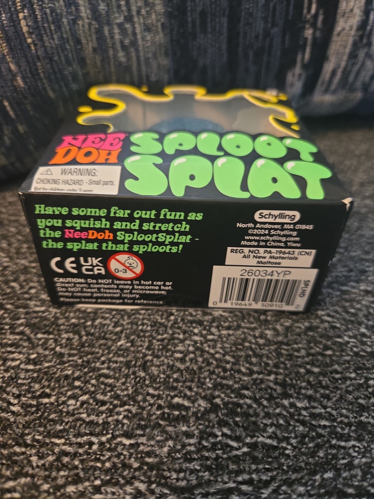 Schylling NeeDoh SPLOOT SPLAT Nee Doh SplootSplat Squishy Blue Factory Sealed